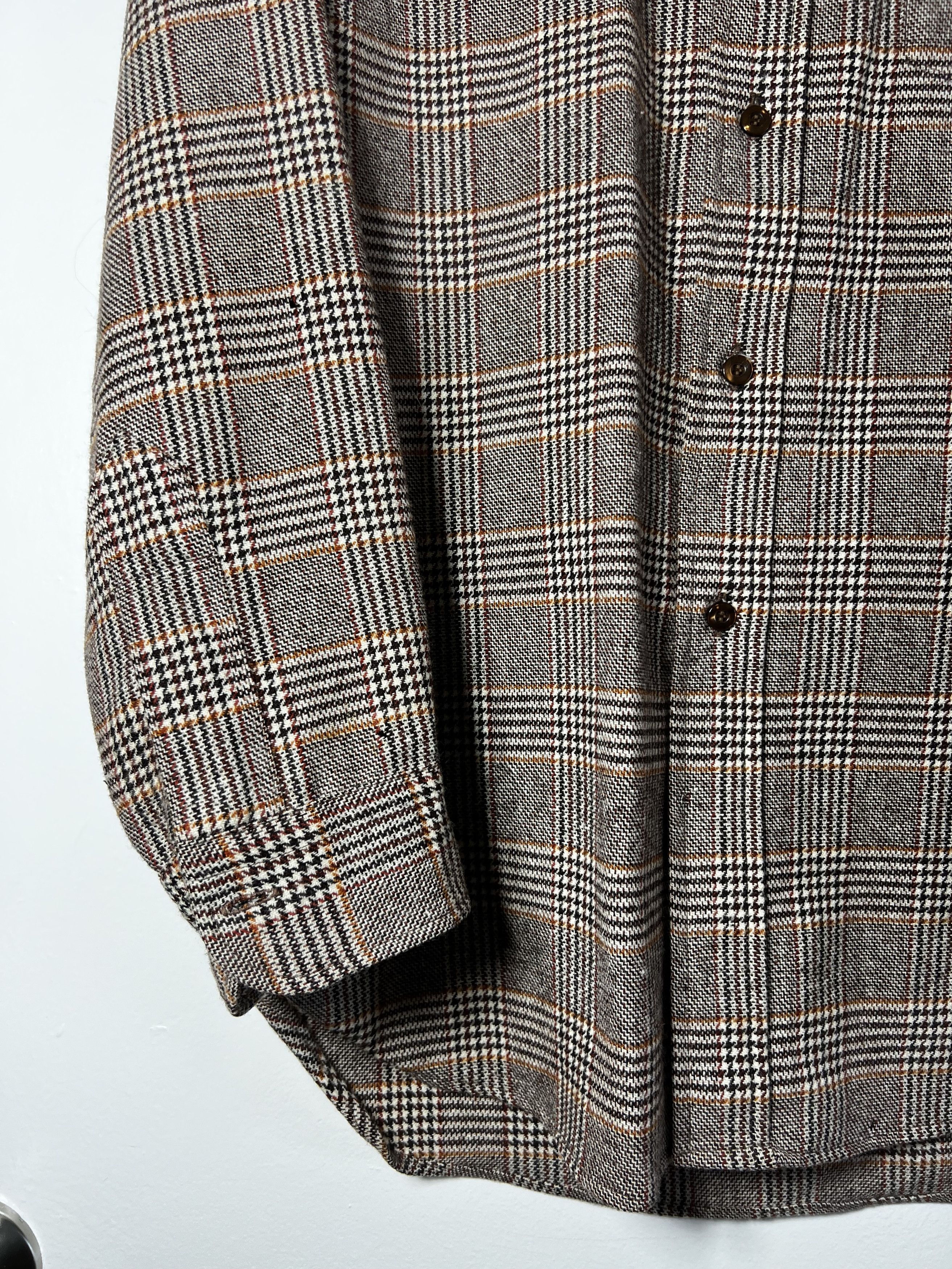 Pendleton × Vintage Vintage 1960's-1970's Pendleton Brown Plaid Shirt Size US M / EU 48-50 / 2 - 5 Thumbnail