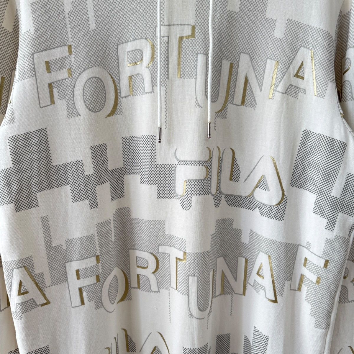Fila × Vintage Vintage 90’s White Line Fila Fortuna Streetwear Hoodie Size US L / EU 52-54 / 3 - 4 Thumbnail