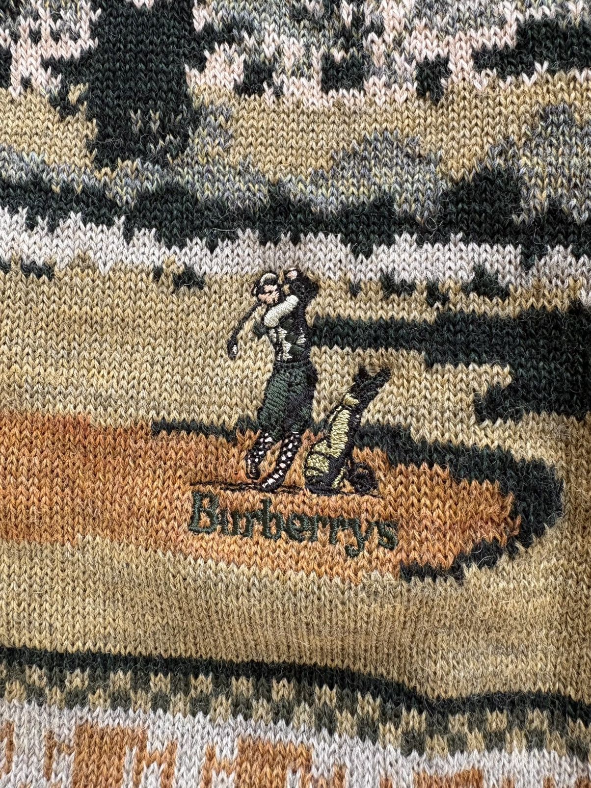 Burberry Burberry Vintage 90s Golf Logo Knit Wool Sweater 40 Medium Size US M / EU 48-50 / 2 - 8 Thumbnail