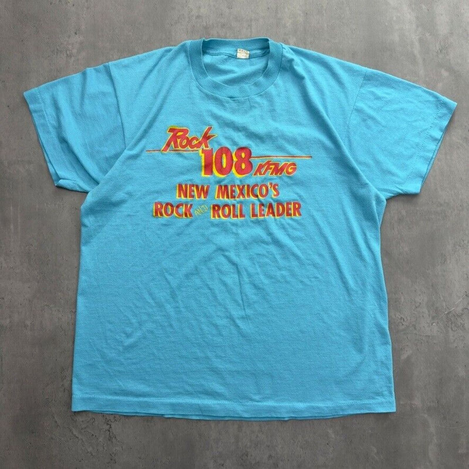 Band Tees × Vintage Vintage Rock 108 KFMG New Mexico's Rock & Roll Radio T Shirt Size US M / EU 48-50 / 2 - 1 Thumbnail