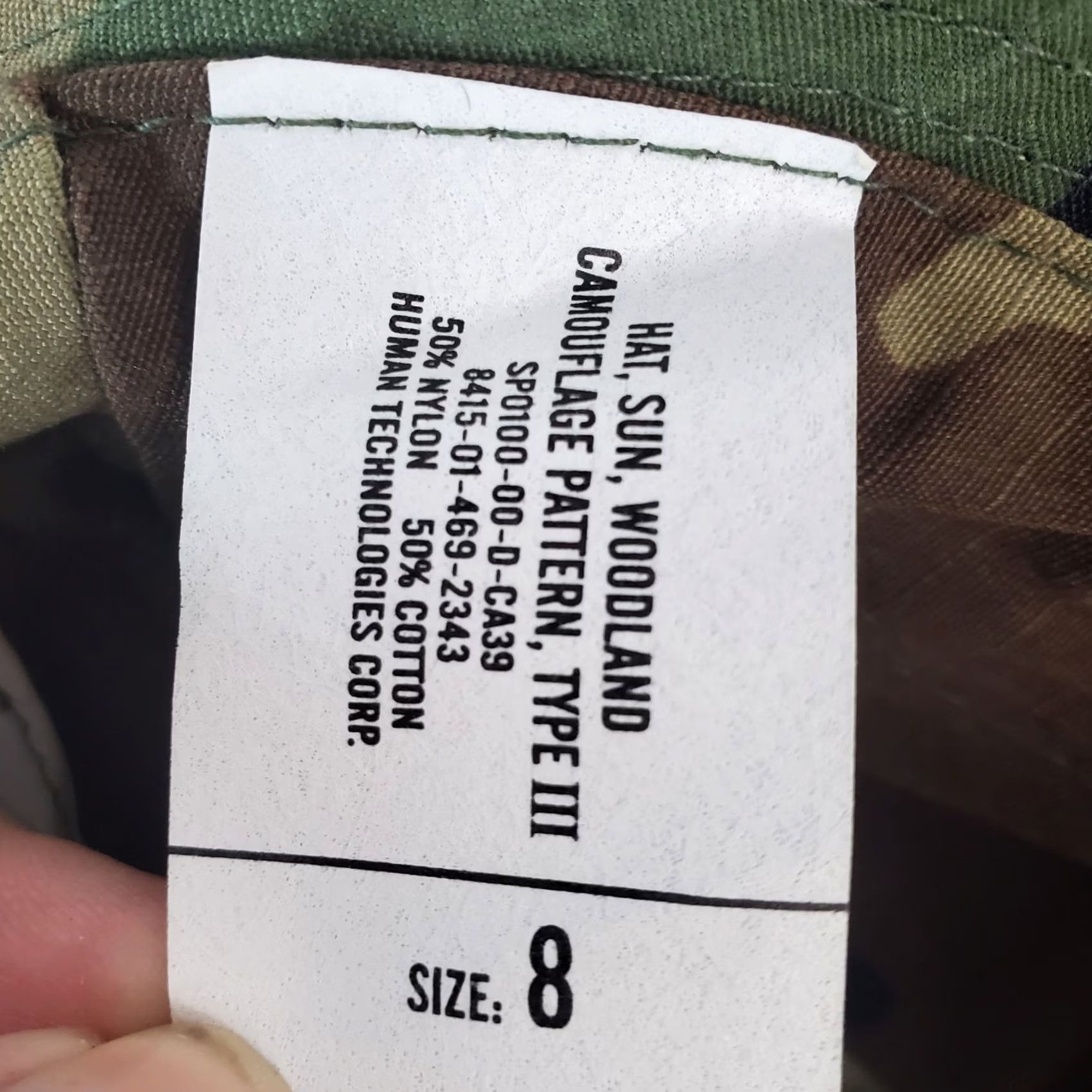 CO VINTAGE Human Technologies Co Hat Mens 8 Camo Boonie Army Hunting Camping Outdoor Size ONE SIZE - 7 Thumbnail
