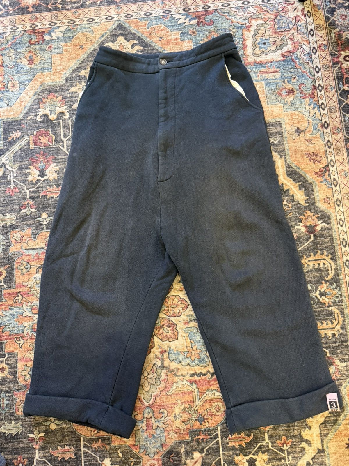 Vaquera Vaquera FW19 "Dry Clean Only" Baggy Drop Crotch Sweatpants Size US 30 / EU 46 - 2 Thumbnail