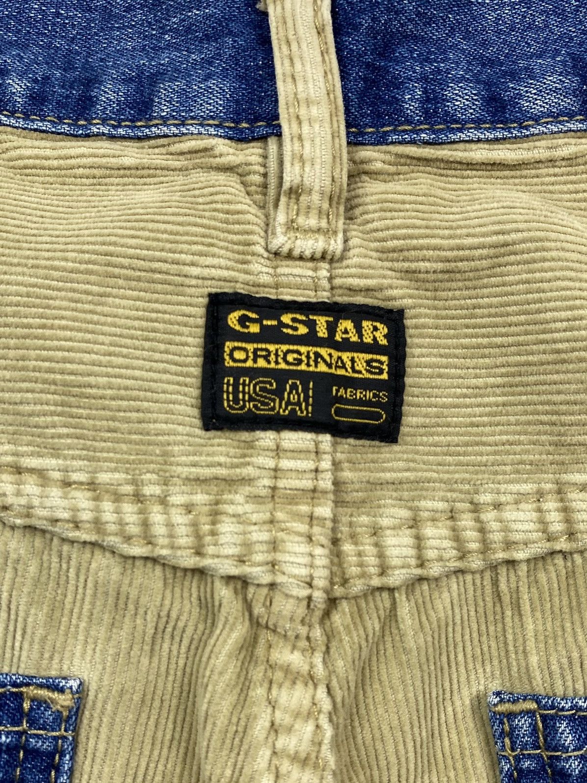 G-Star Y2K Vintage G-Star Elwood 3D Combined Denim & Corduroy Pants Size US 32 / EU 48 - 9 Thumbnail