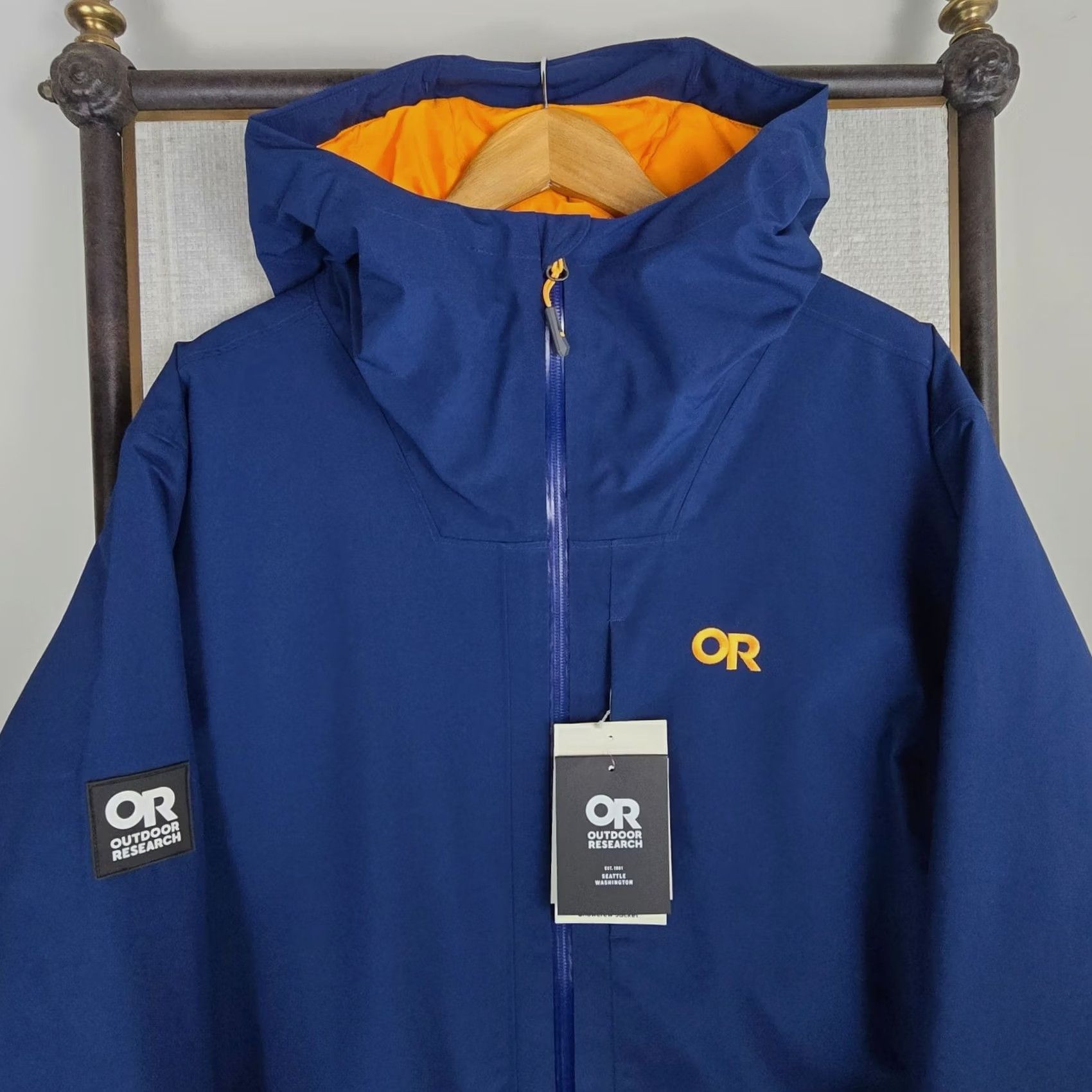 Outdoor Research Outdoor Research Jacket Mens XL Winter Full Zip Hooded Waterproof Insulated Blue Orange" Size US XL / EU 56 / 4 - 2 Thumbnail