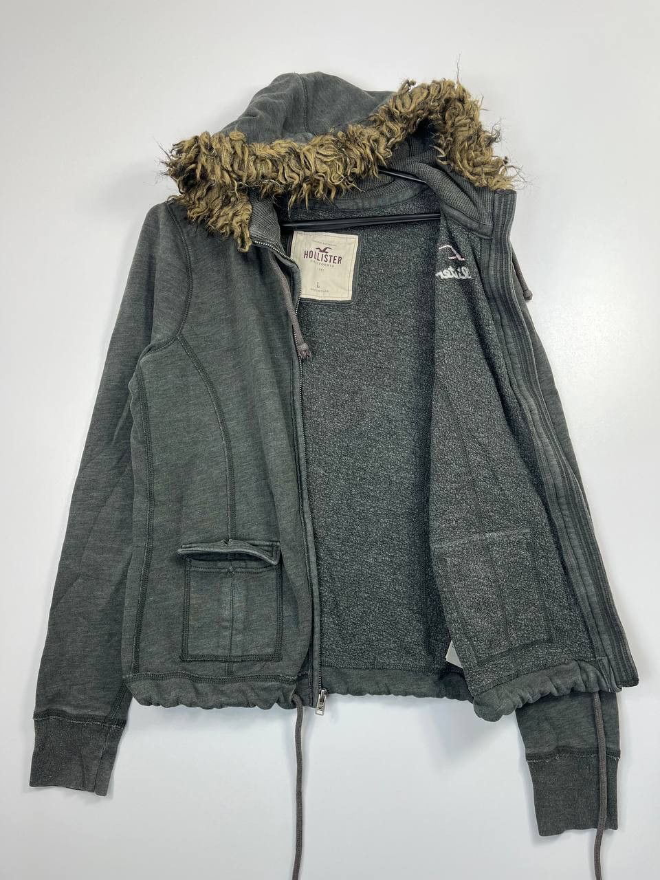 Hollister Hollister California Womens Grey Zip Hoodie Jacket Size L Size L / US 10 / IT 46 - 2 Thumbnail