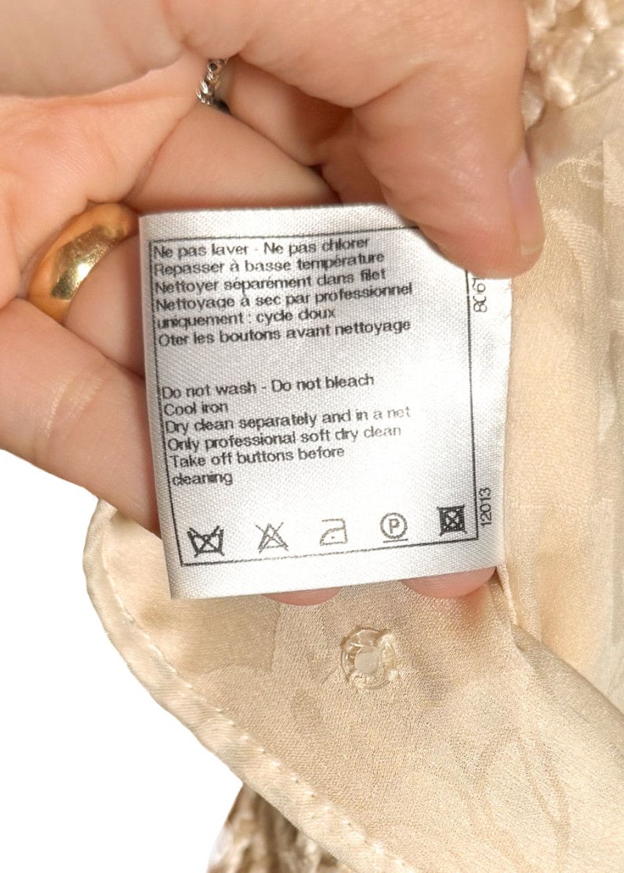 Chanel Chanel SS13 Ivory Open Knit Double Breasted Silk Dress Size S / US 4 / IT 40 - 12 Thumbnail