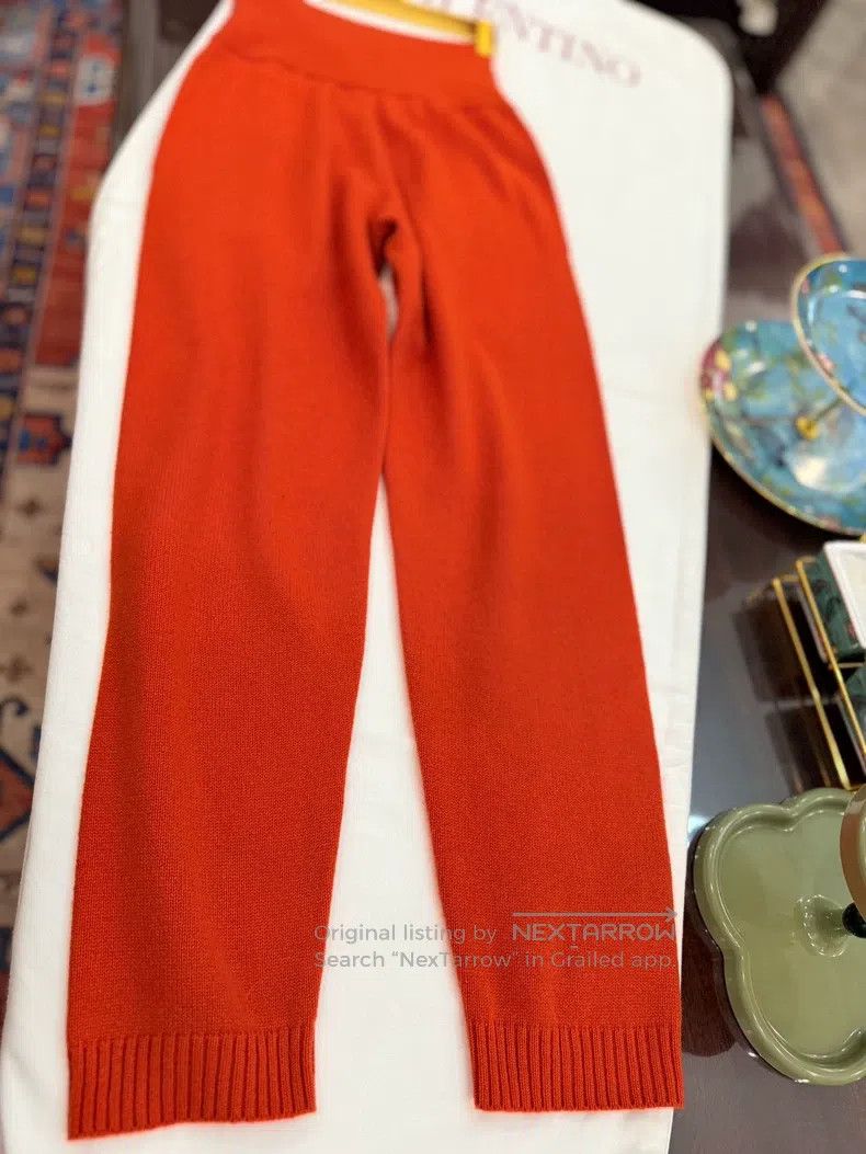 Hermes Hermes Classic Orange Wool and Cashmere High-waisted Pants Size 25" / US 0 / IT 36 - 5 Thumbnail