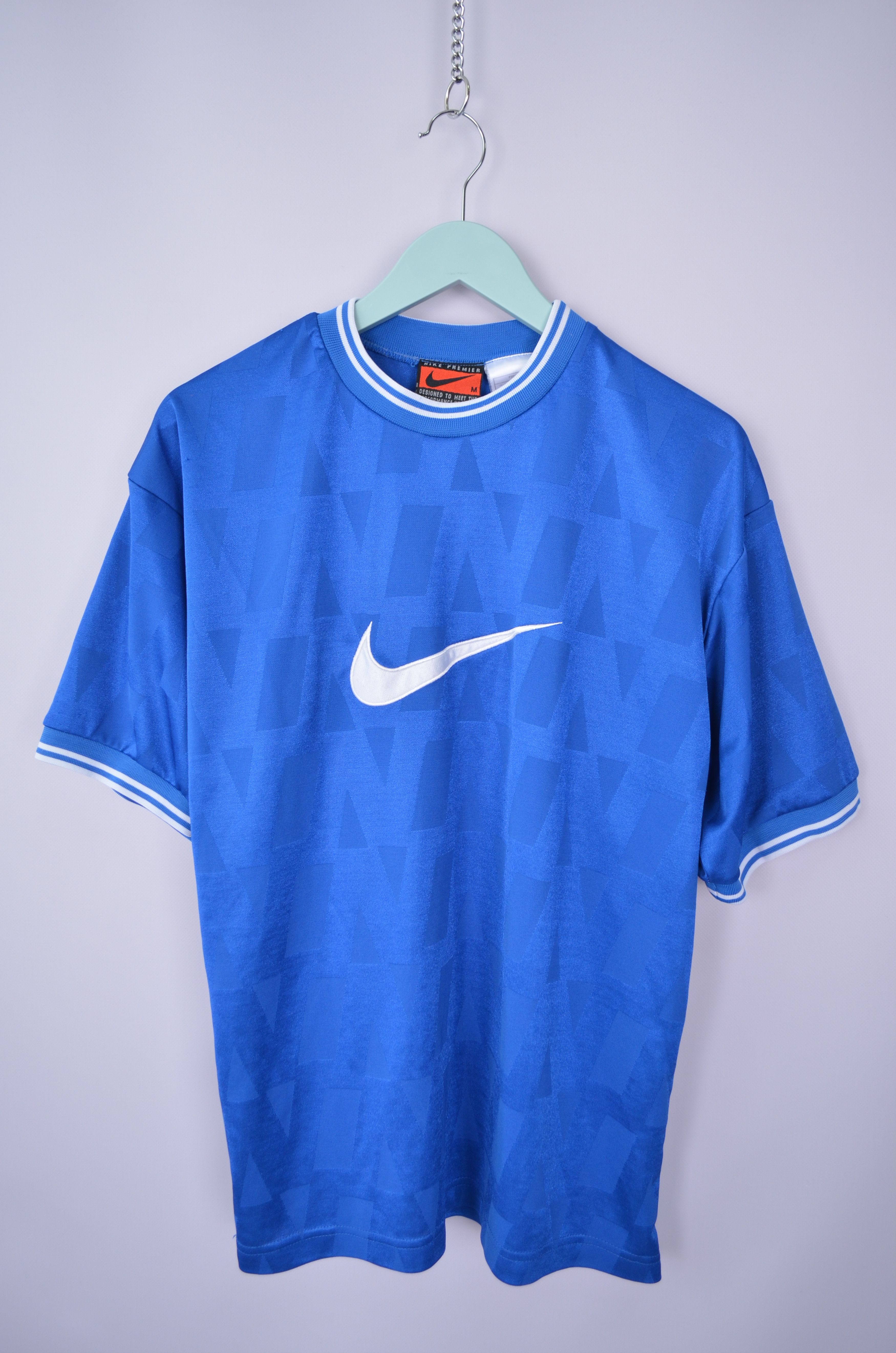 Nike × Vintage Nike Premiere Blue T Shirt Size M Vintage 90s Size US M / EU 48-50 / 2 - 1 Thumbnail