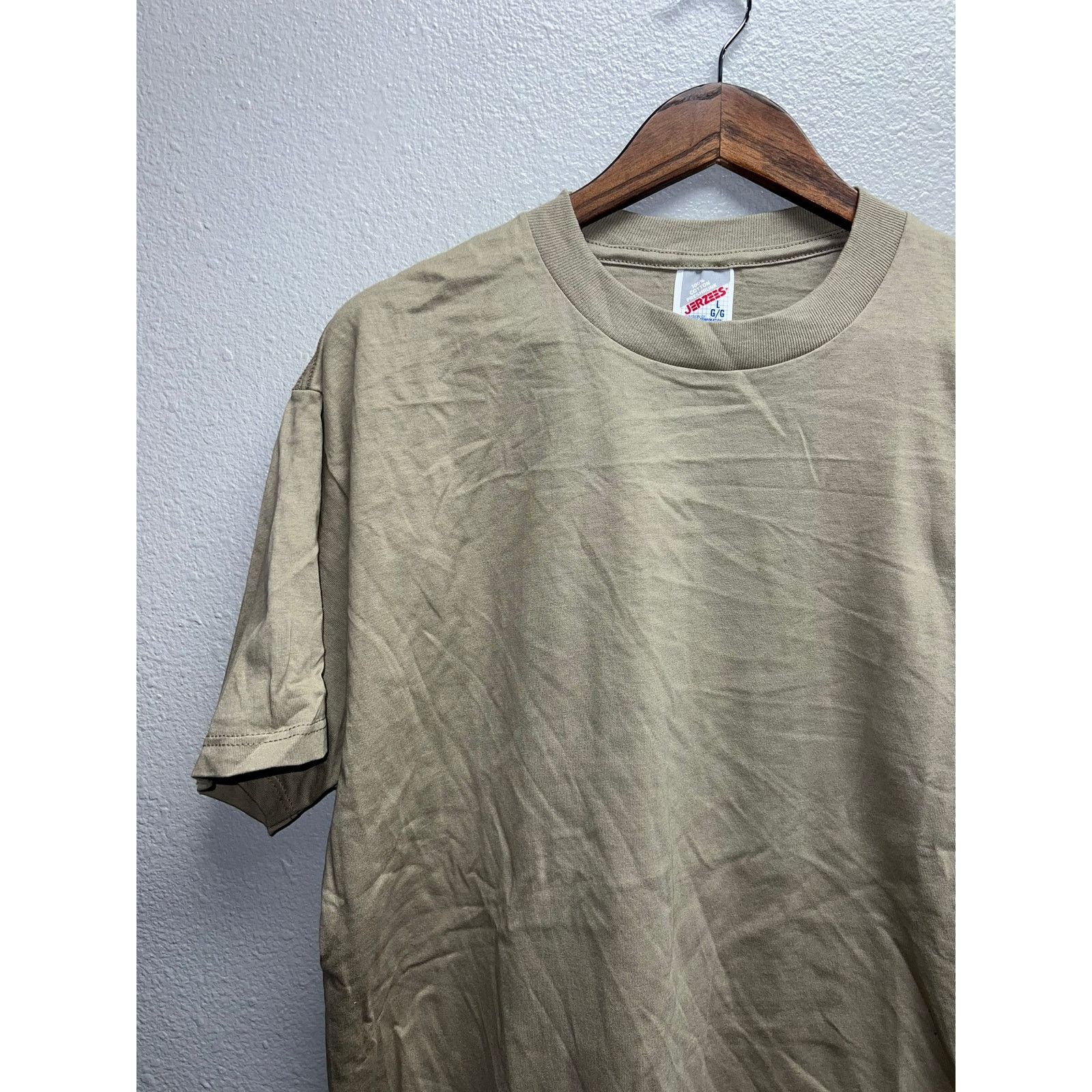 Jerzees 90s Vintage Jerzees Brown Blank USA Made Shirt Tee VTG 1990s Size US L / EU 52-54 / 3 - 3 Thumbnail