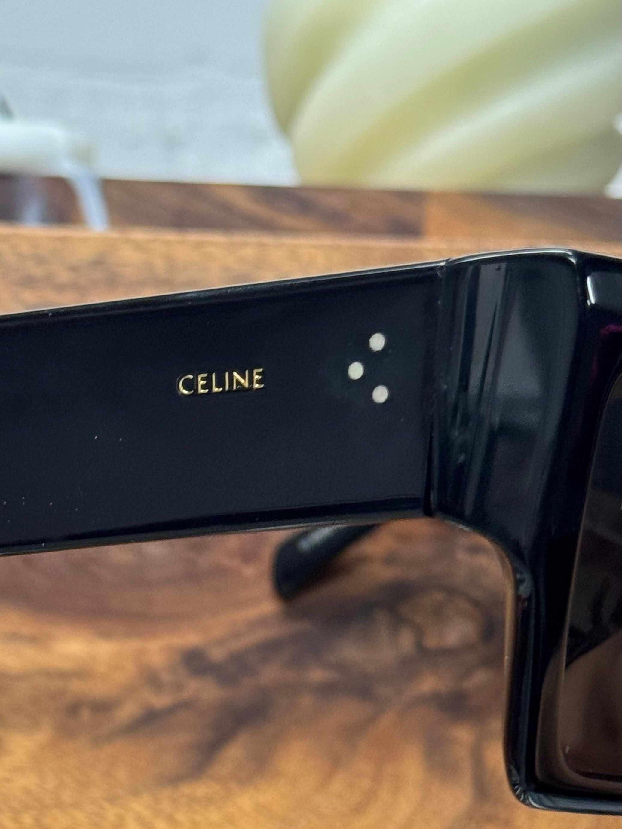 Celine Celine Boxy ‘Blackout’ Square Shape Shield Sunglassses Size ONE SIZE - 3 Thumbnail