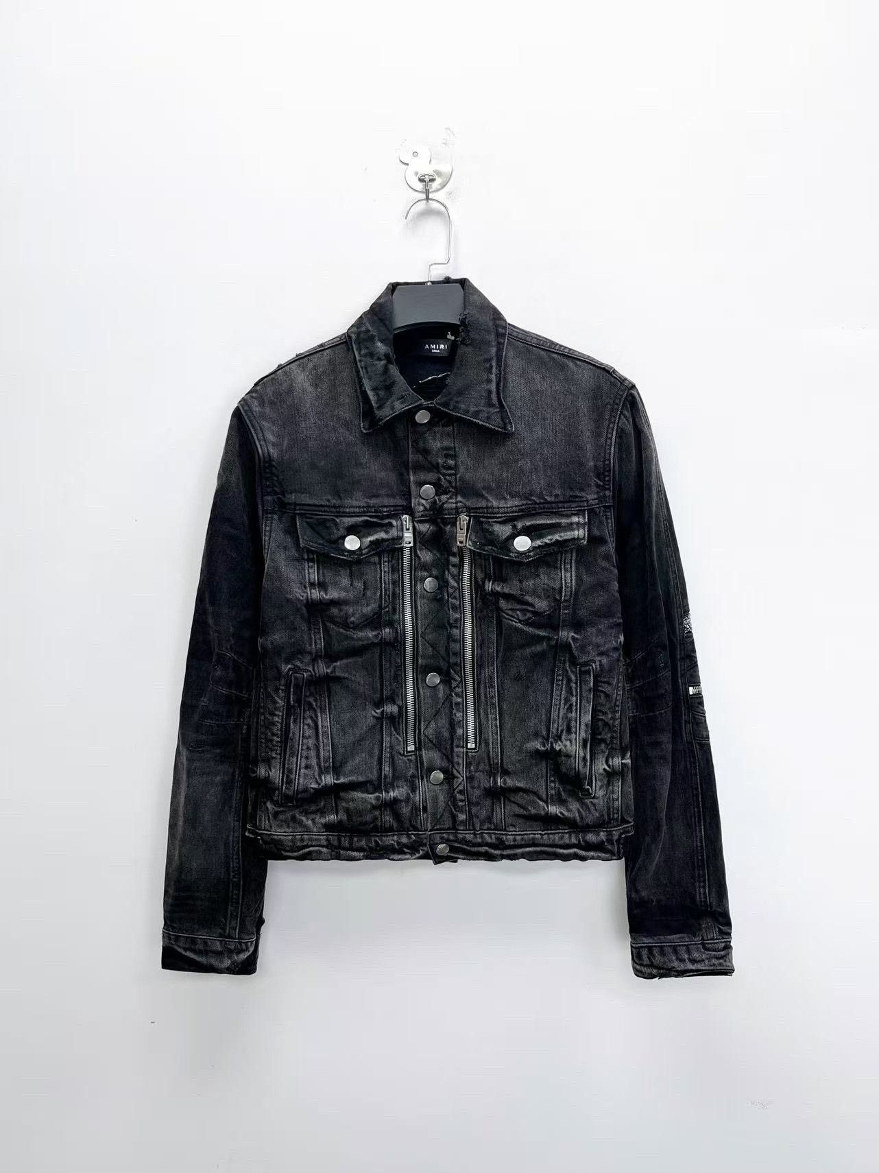 Amiri Amiri Mx2 Denim Biker Jacket Size US S / EU 44-46 / 1 - 1 Thumbnail