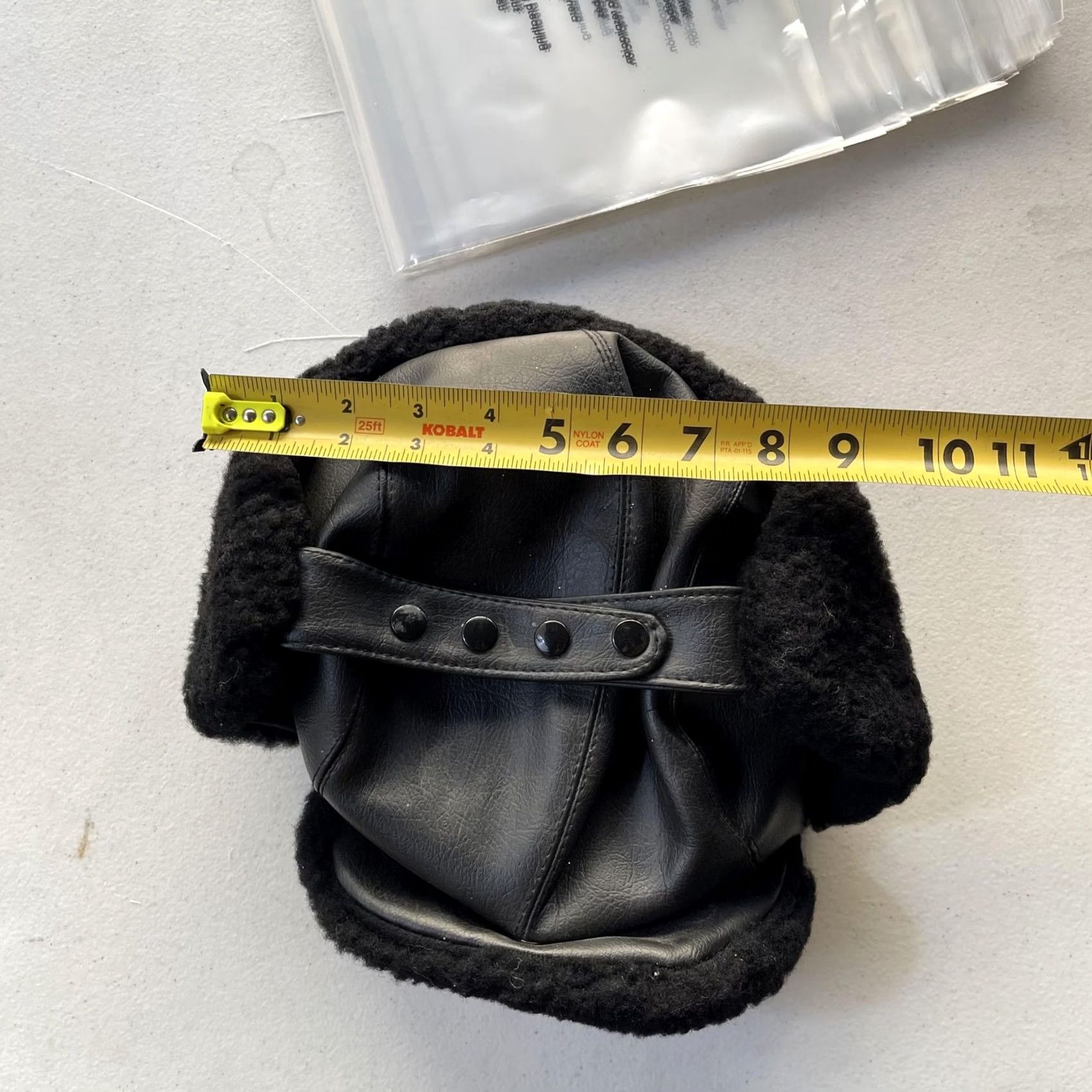 Vintage VINTAGE Leather Hat Trapper Fitted Mens 7 1/2 Black Ear Flap Winter Made USA Heavy Duty Size ONE SIZE - 5 Thumbnail