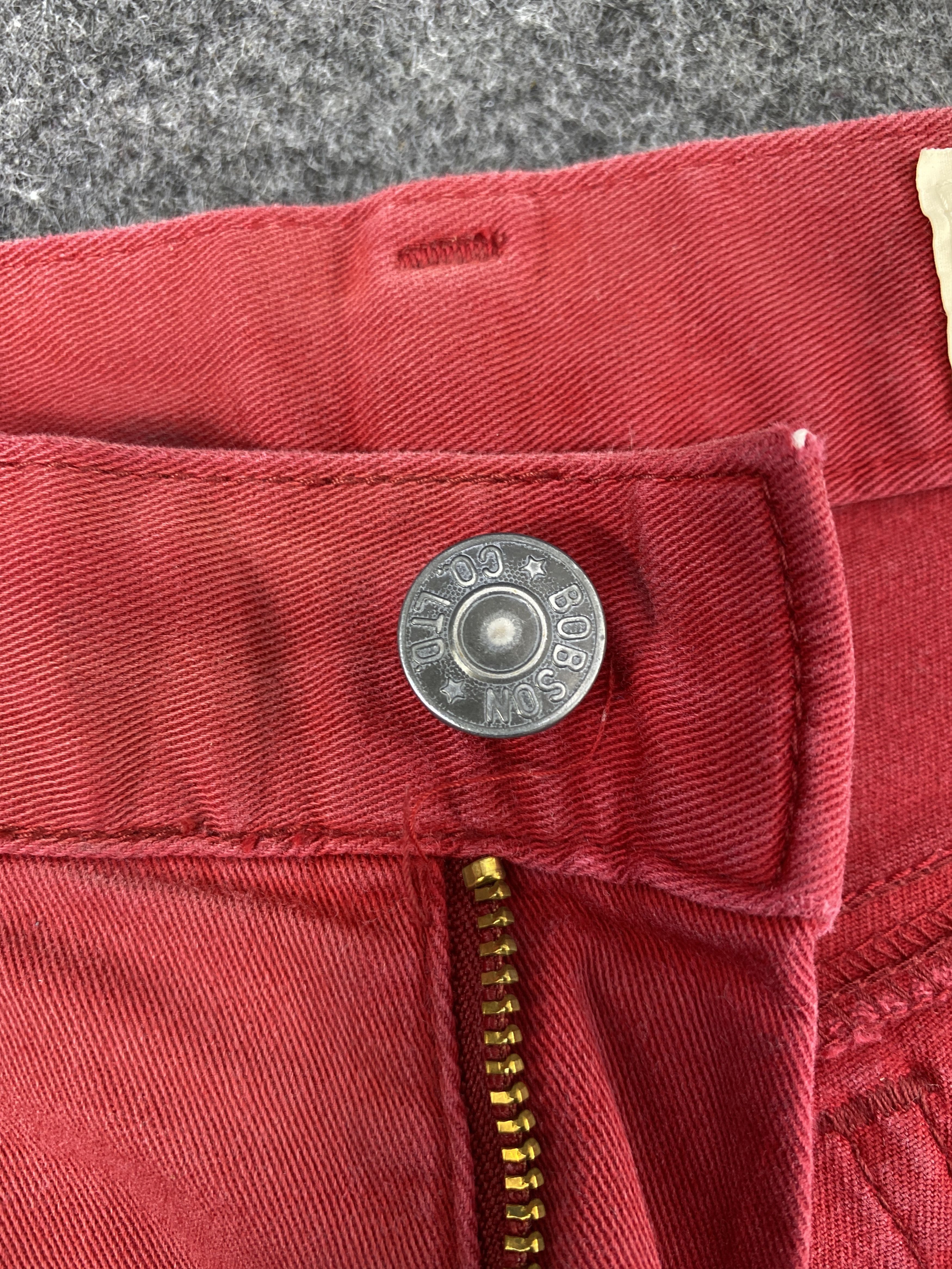 Japanese Brand Bobson Fit Red Jeans - J1043 Size 24" / US 00 / IT 34 - 7 Thumbnail