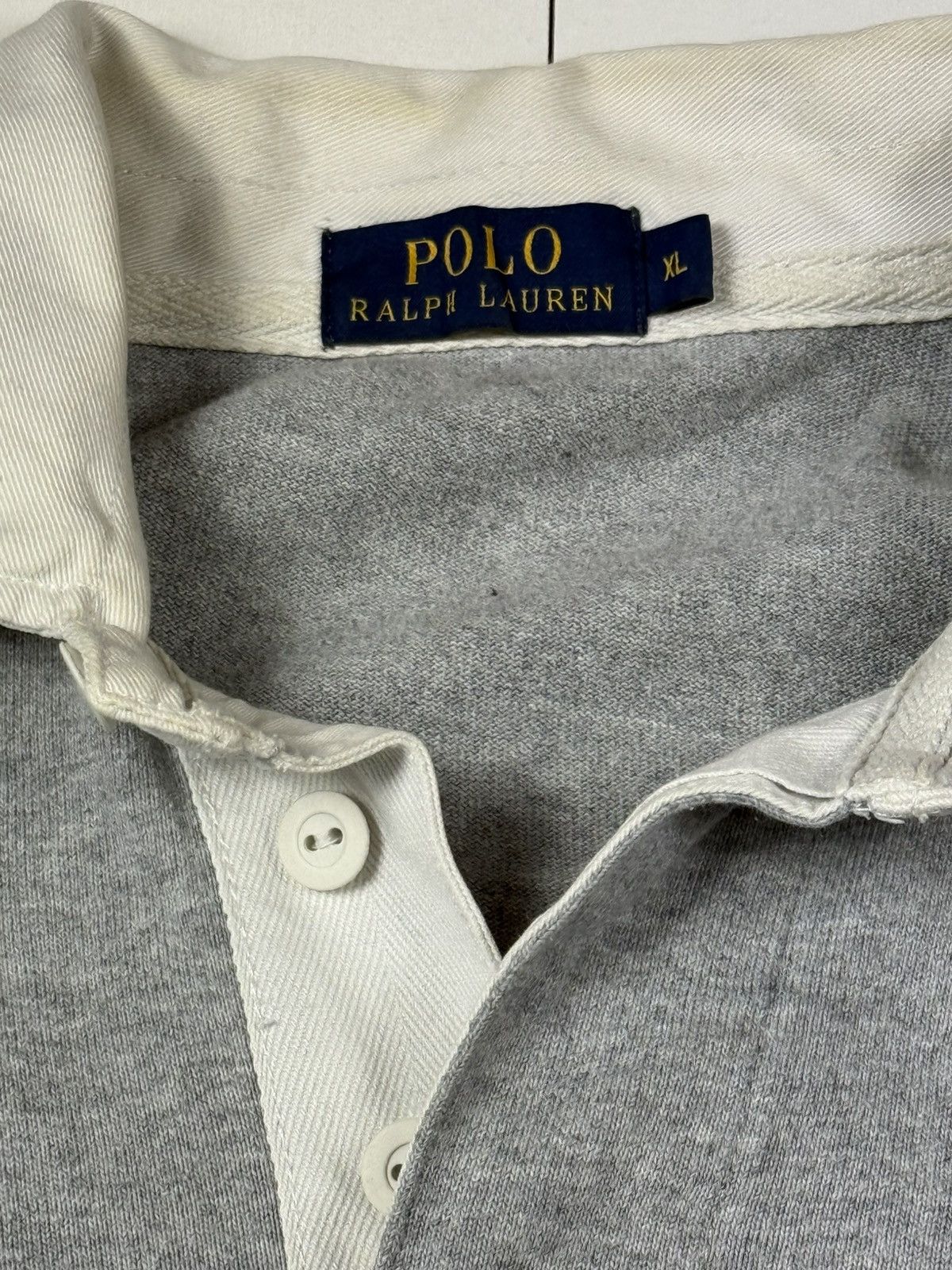 Polo Ralph Lauren Vintage Polo Ralph Lauren 67 Rugby Shirt Grey Size US M / EU 48-50 / 2 - 7 Thumbnail