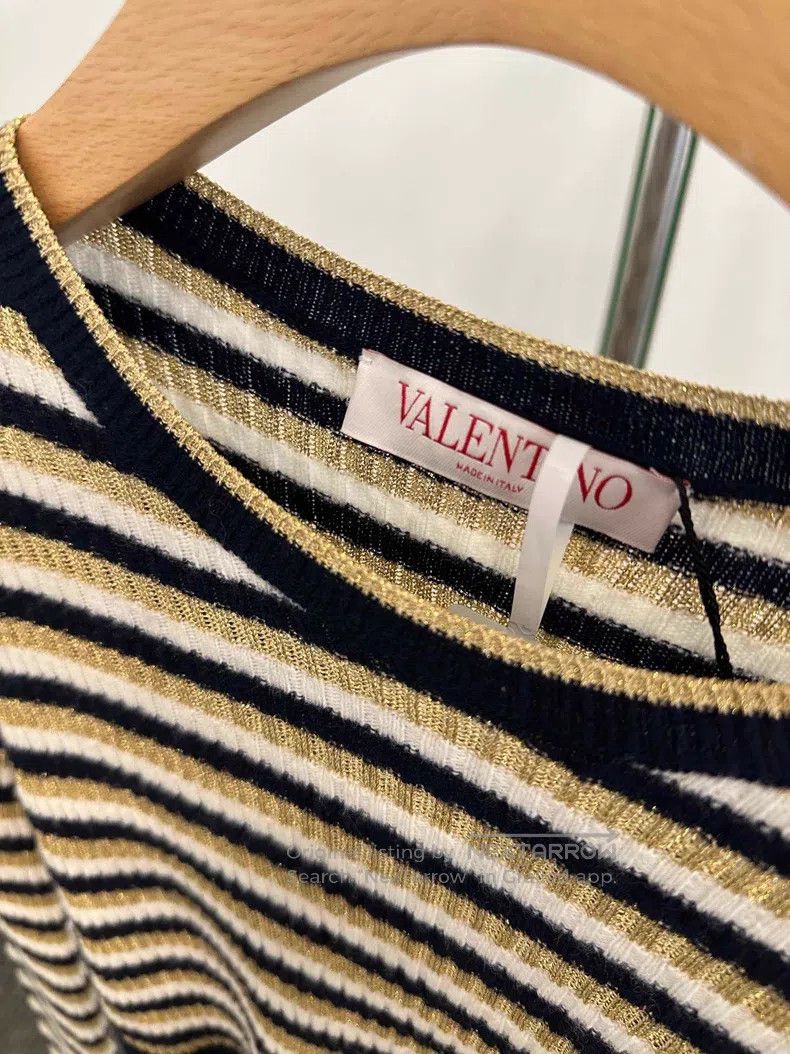 Valentino Valentino Black gold striped knit Size S / US 4 / IT 40 - 5 Thumbnail