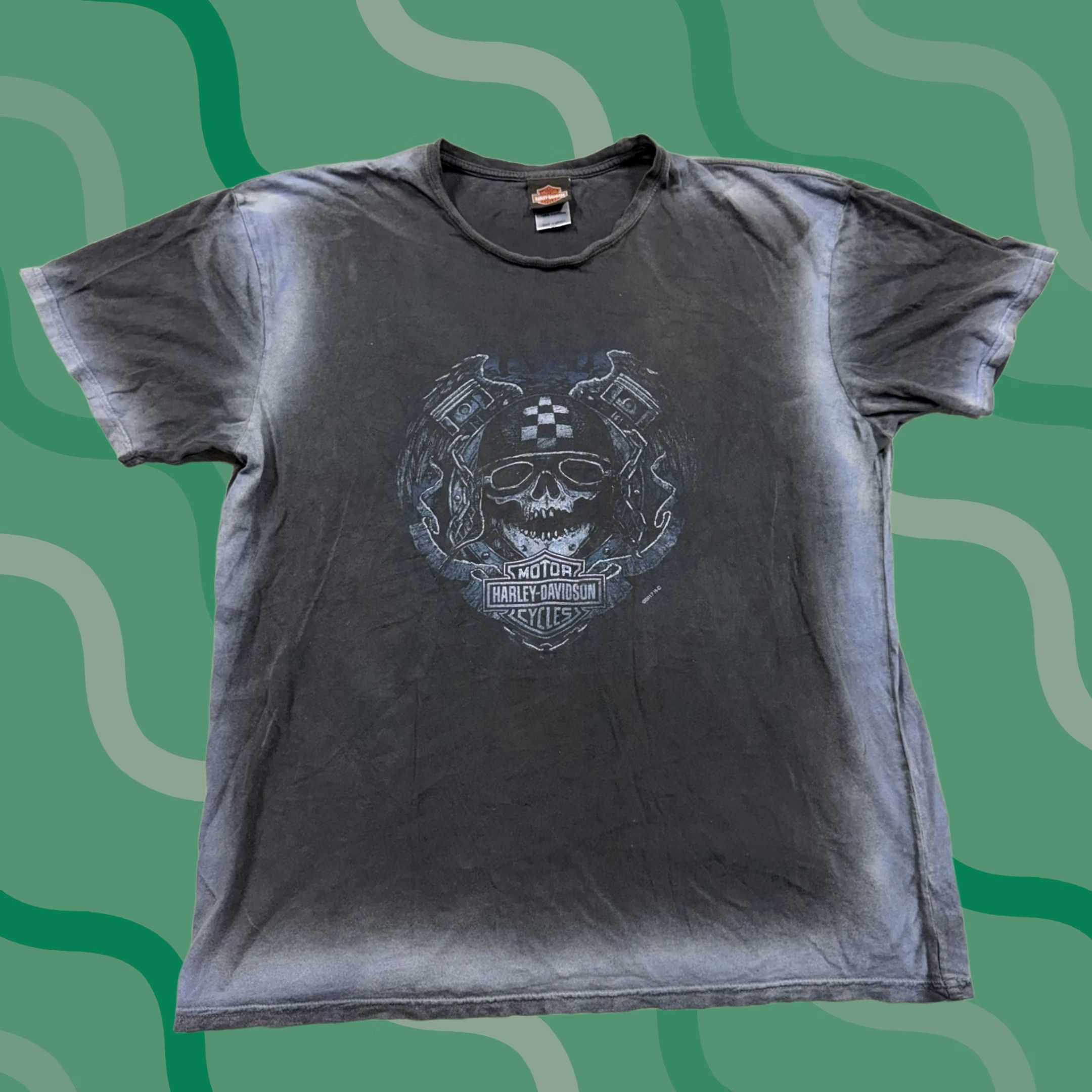 Harley Davidson Harley-Davidson Shirt Mens XL Gray Ridge Runner Chattanooga Skull Graphic Tee Size US XL / EU 56 / 4 - 1 Thumbnail