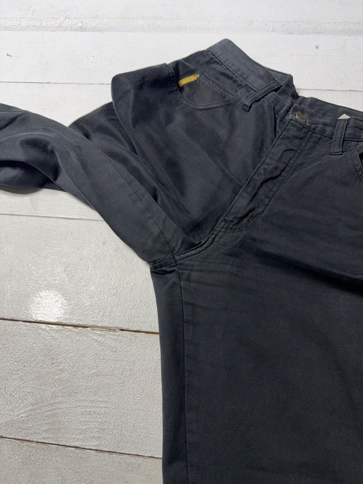 Giorgio Armani 90s Retro Armani Jeans Black Cotton Pants Made in Italy Size US 28 / EU 44 - 11 Thumbnail