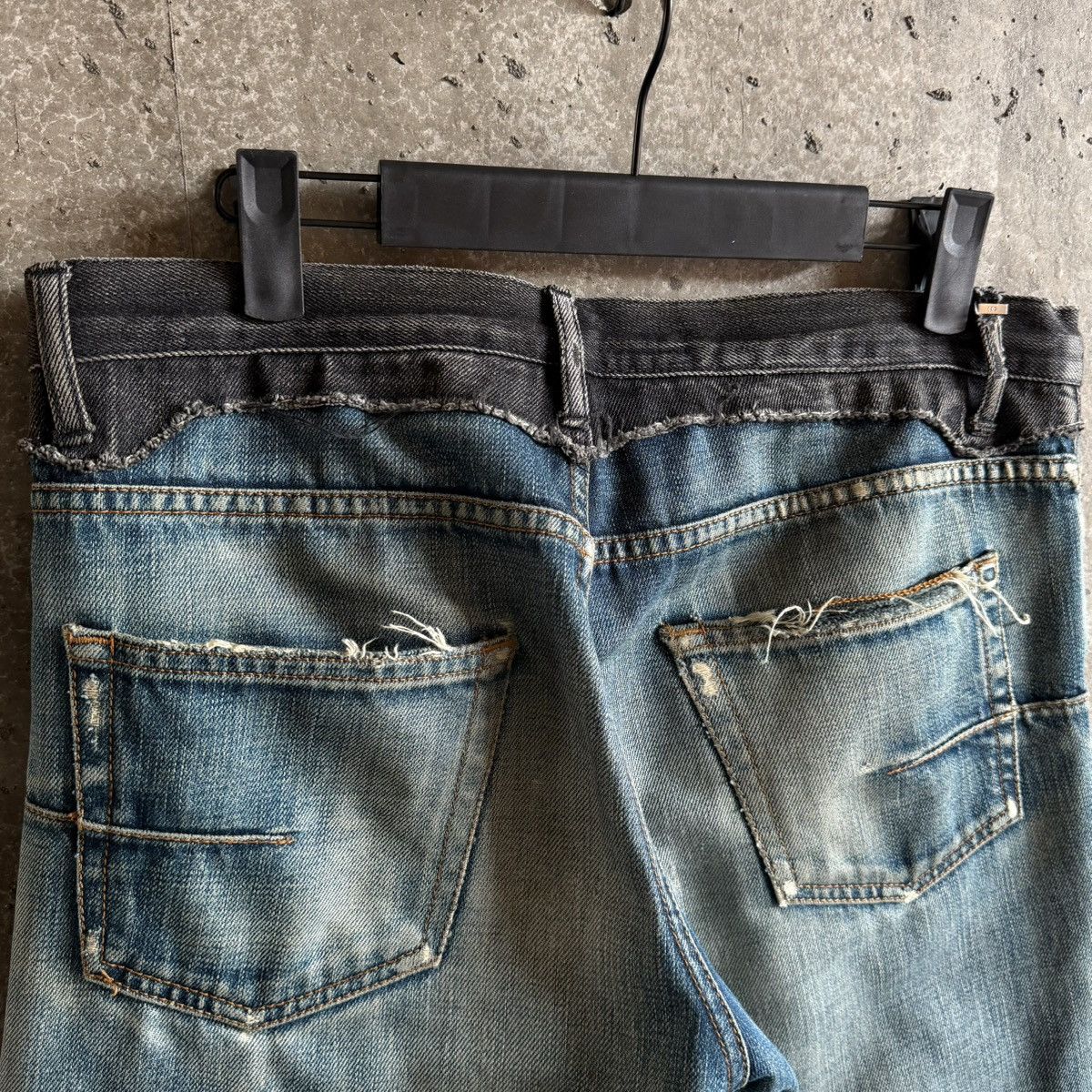 Dior Dior Homme THRASHED AW06 Cummerbund Denim By Hedi Slimane Size US 31 - 6 Thumbnail