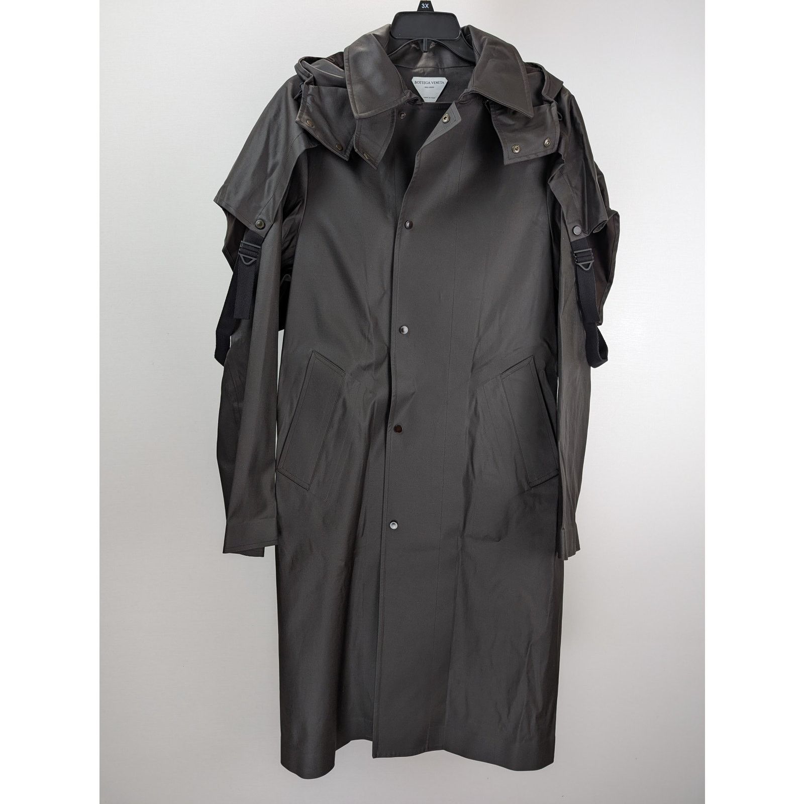 Bottega Veneta o1rshd1 Outerwear Coated Stretch Cotton Coat in Fondente Size US M / EU 48-50 / 2 - 7 Thumbnail