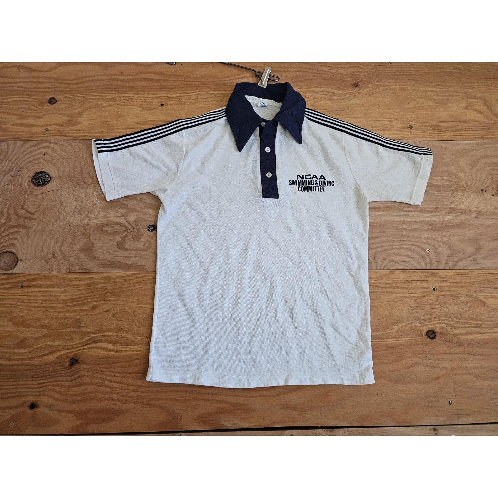 Other NCAA Swimming and Diving Committee White Polo Shirt M 1980s Size US M / EU 48-50 / 2 - 1 Thumbnail