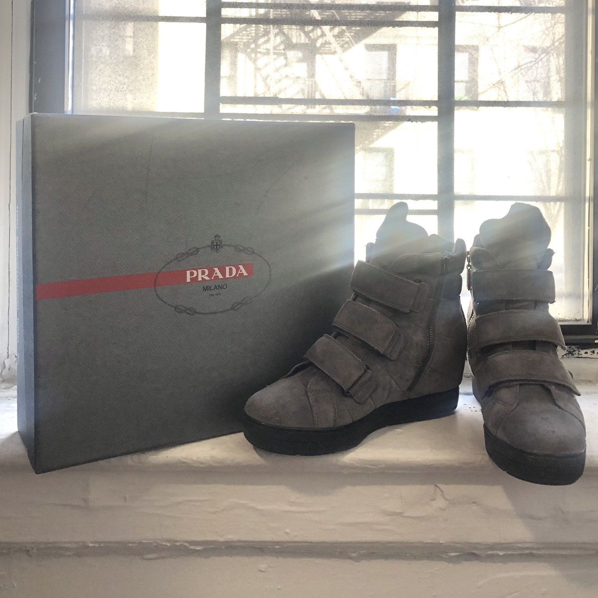 Prada Prada suede wedges Size US 8.5 / IT 38.5 - 2 Thumbnail