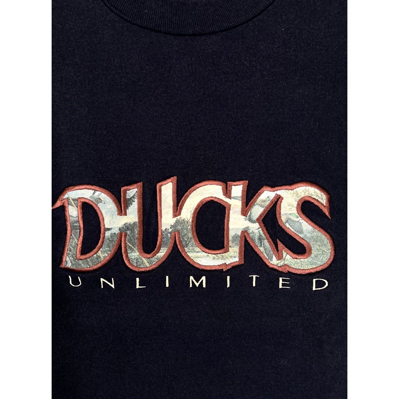 Vintage VINTAGE Ducks Unlimited Sweatshirt Mens Large Blue Fleece Marathon USA Made 90s Size US L / EU 52-54 / 3 - 2 Thumbnail