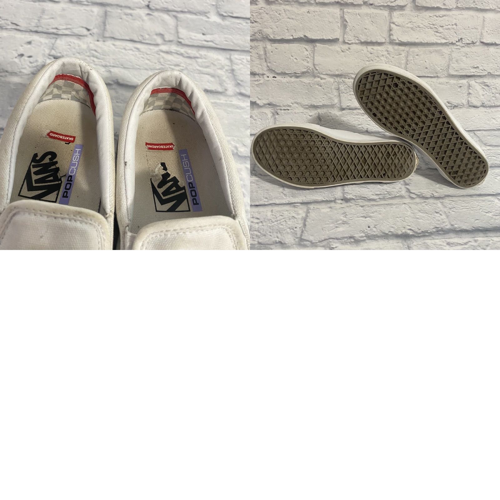 Vans VANS Classic Slip-On Shoes Canvas White Pop Cush Men Sz 6.5 / Women Sz 8 Size M / US 6-8 / IT 42-44 - 8 Thumbnail