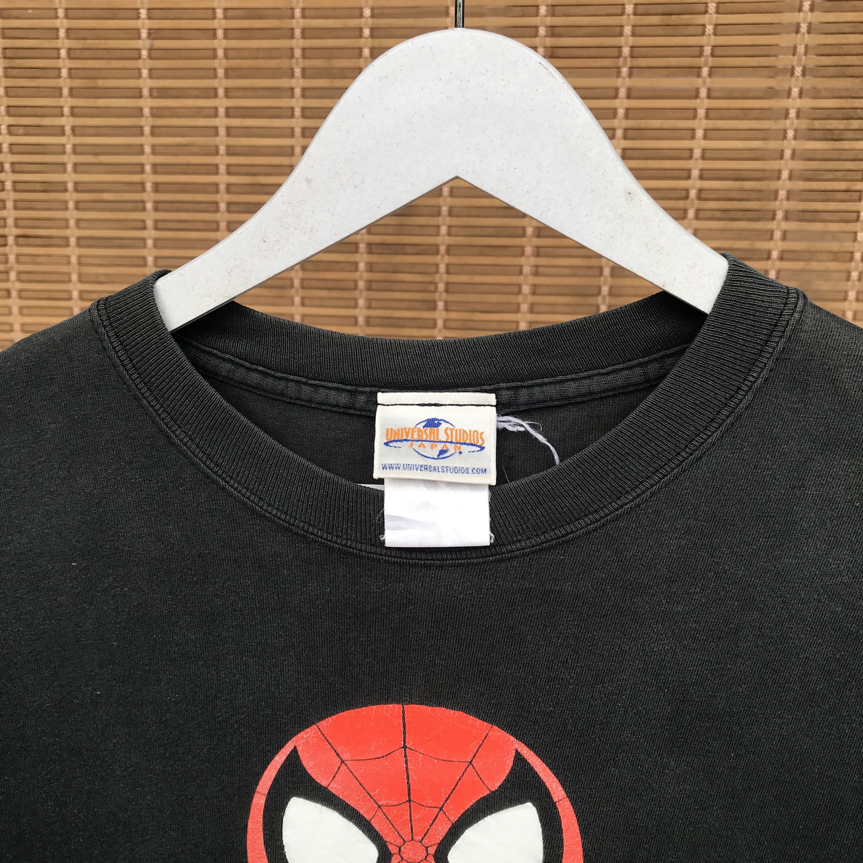 Vintage Vintage 1989 Head Spiderman faded black shirt Size US M / EU 48-50 / 2 - 4 Thumbnail