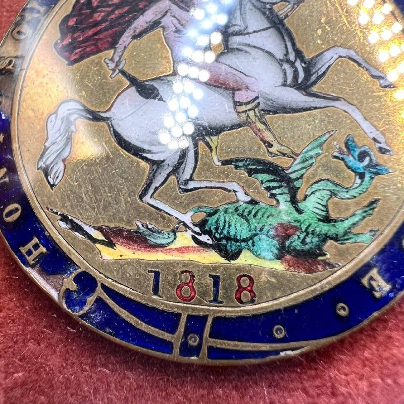Vintage 1818 George III Antique Coin Brooch St. George Size ONE SIZE - 5 Thumbnail