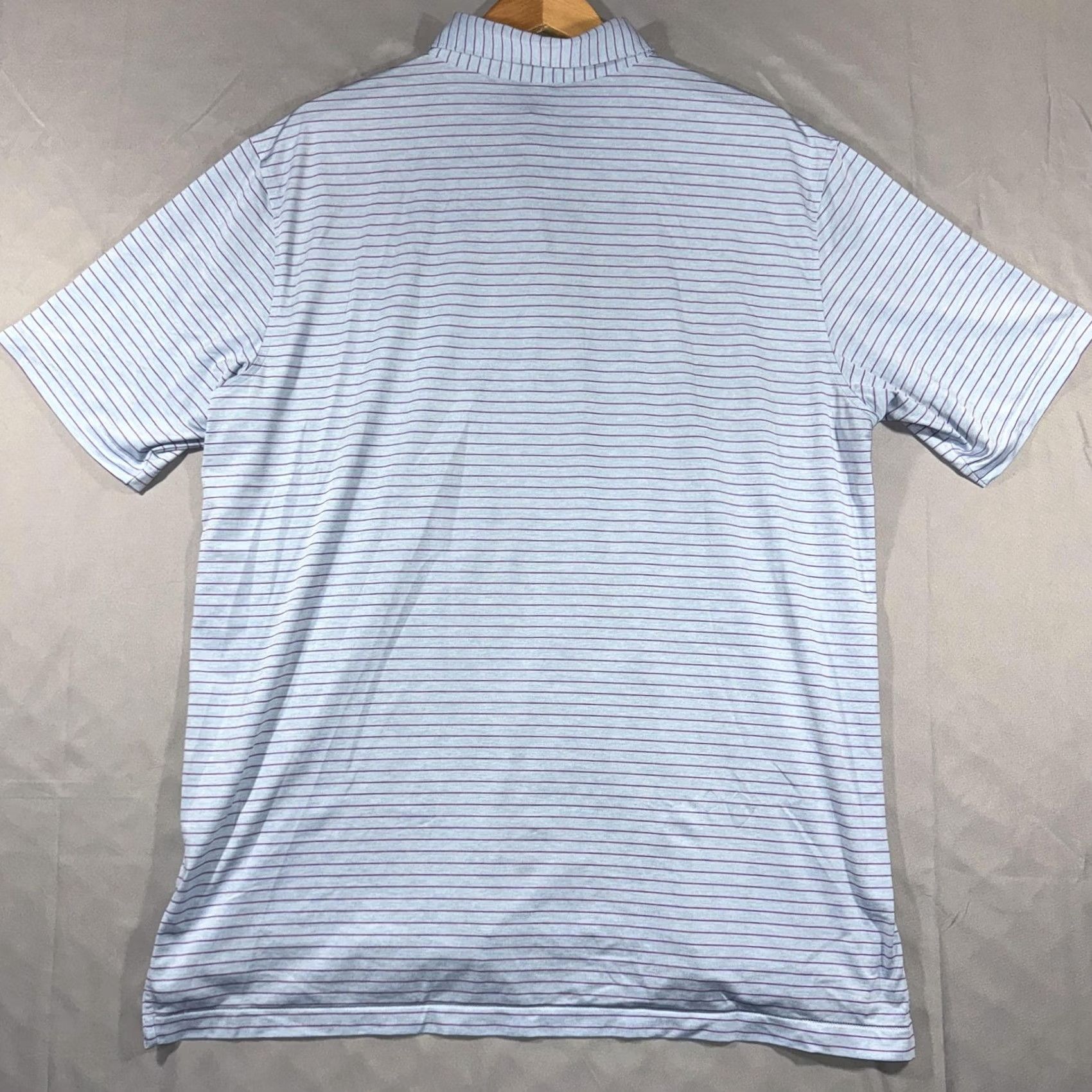 Peter Millar Peter Millar Summer Comfort Shirt Mens XL Light Blue Stripe Golf Stretch Polo Size US XL / EU 56 / 4 - 2 Thumbnail