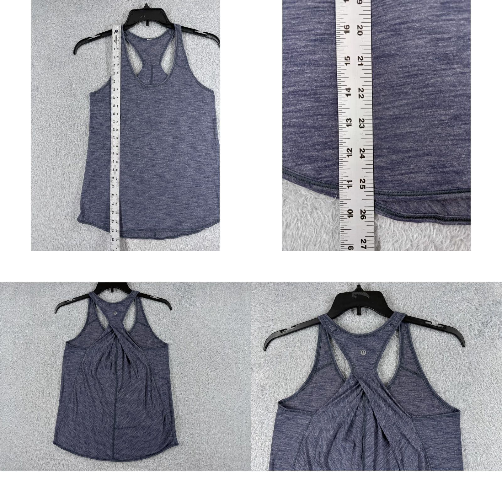 Lululemon Lululemon Shirt Women 4 Blue Heather Essential Tank Luon Fabric Yoga W1NI7S - Casual, Workwear - Sleeveless Racerback Size S / US 4 / IT 40 - 8 Thumbnail