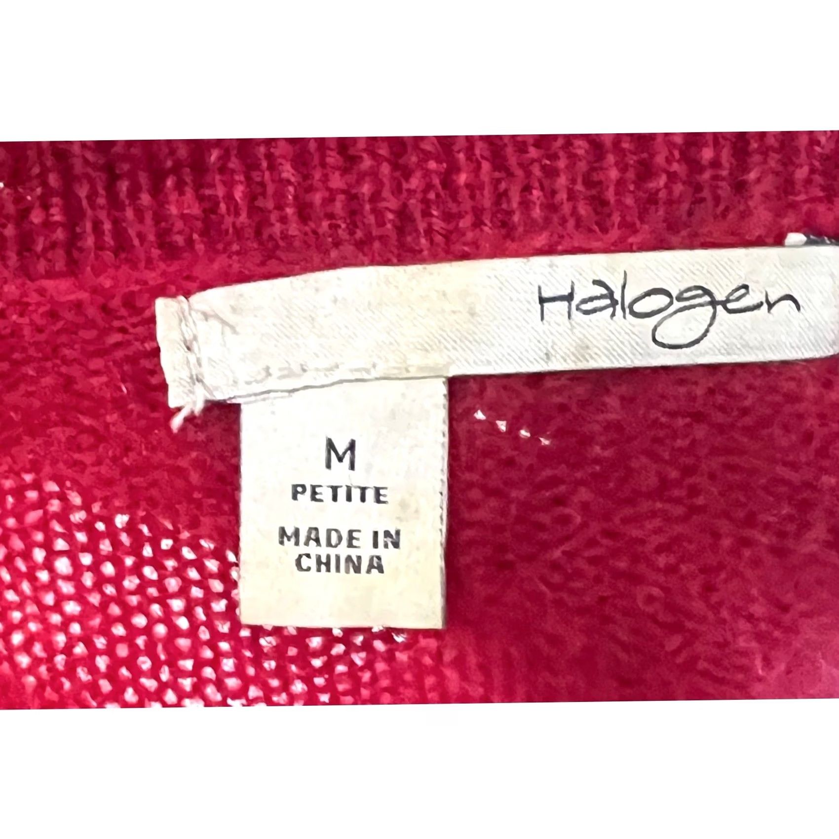 Vintage VINTAGE Halogen Red V-Neck Cashmere Sweater Long Sleeve Pullover Women M Size M / US 6-8 / IT 42-44 - 6 Thumbnail