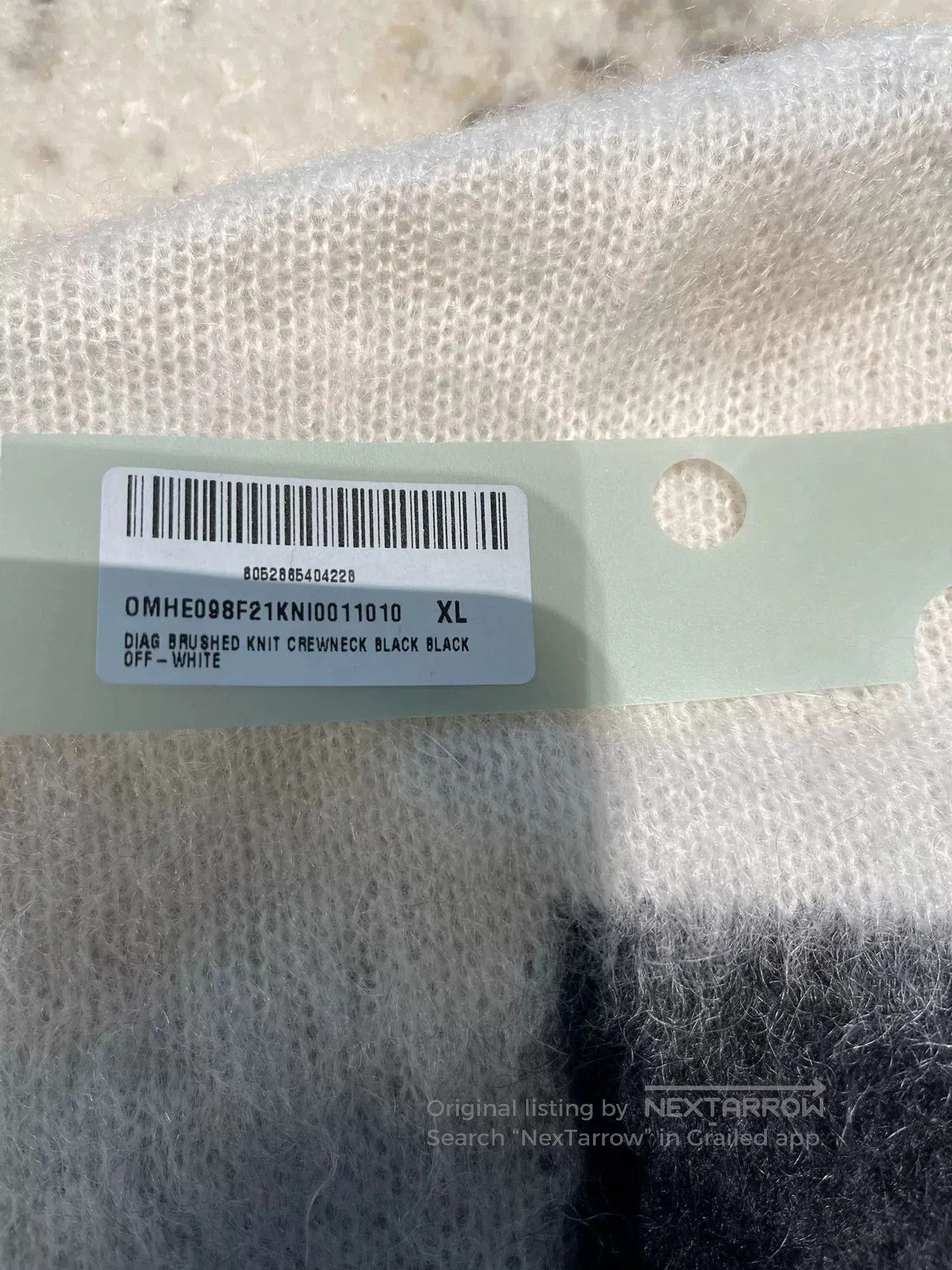 Off-White off white mohair logo sweater. Size XL / US 12-14 / IT 48-50 - 7 Thumbnail