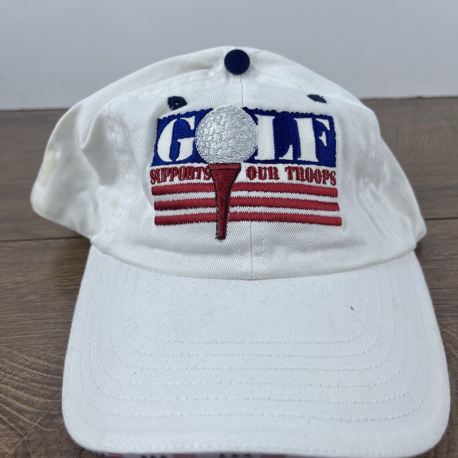 Other Golf Hat Support Our Troops Hat White Cap Hat Adjustable Hat Size ONE SIZE - 4 Thumbnail