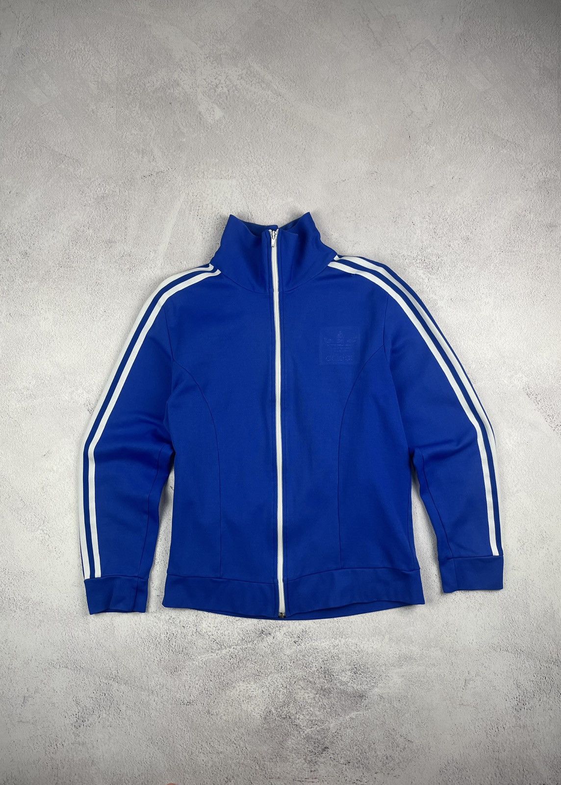 Adidas Vintage Adidas 80s 90s Made in Hong Kong Blue Track Jacket Size US M / EU 48-50 / 2 - 1 Thumbnail