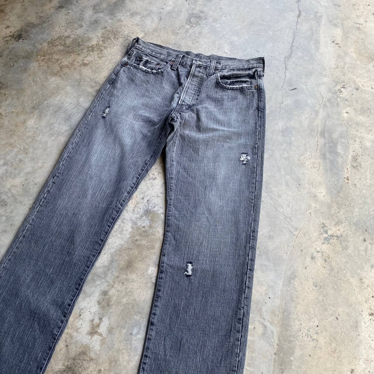 Japan Blue × Studio D'Artisan VINTAGE S.DARTISAN DEADSTOCK DISTRESSED GREY FADED BLACK Size US 31 - 2 Thumbnail