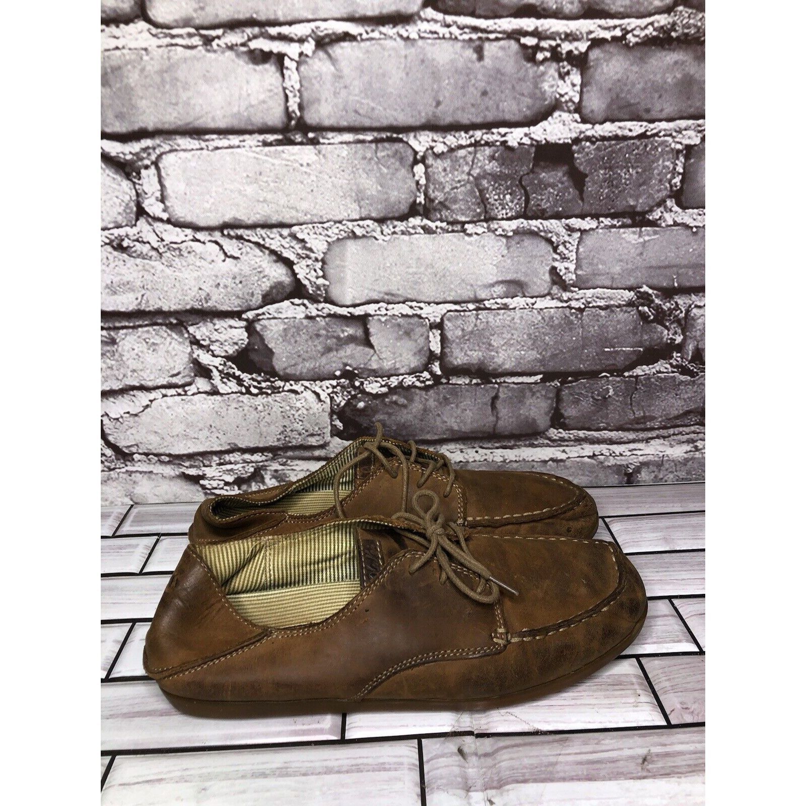 Olukai Olukai Heleuma Brown Leather Lace Up Casual Shoes Women’s Sz Size US 7.5 / IT 37.5 - 14 Thumbnail