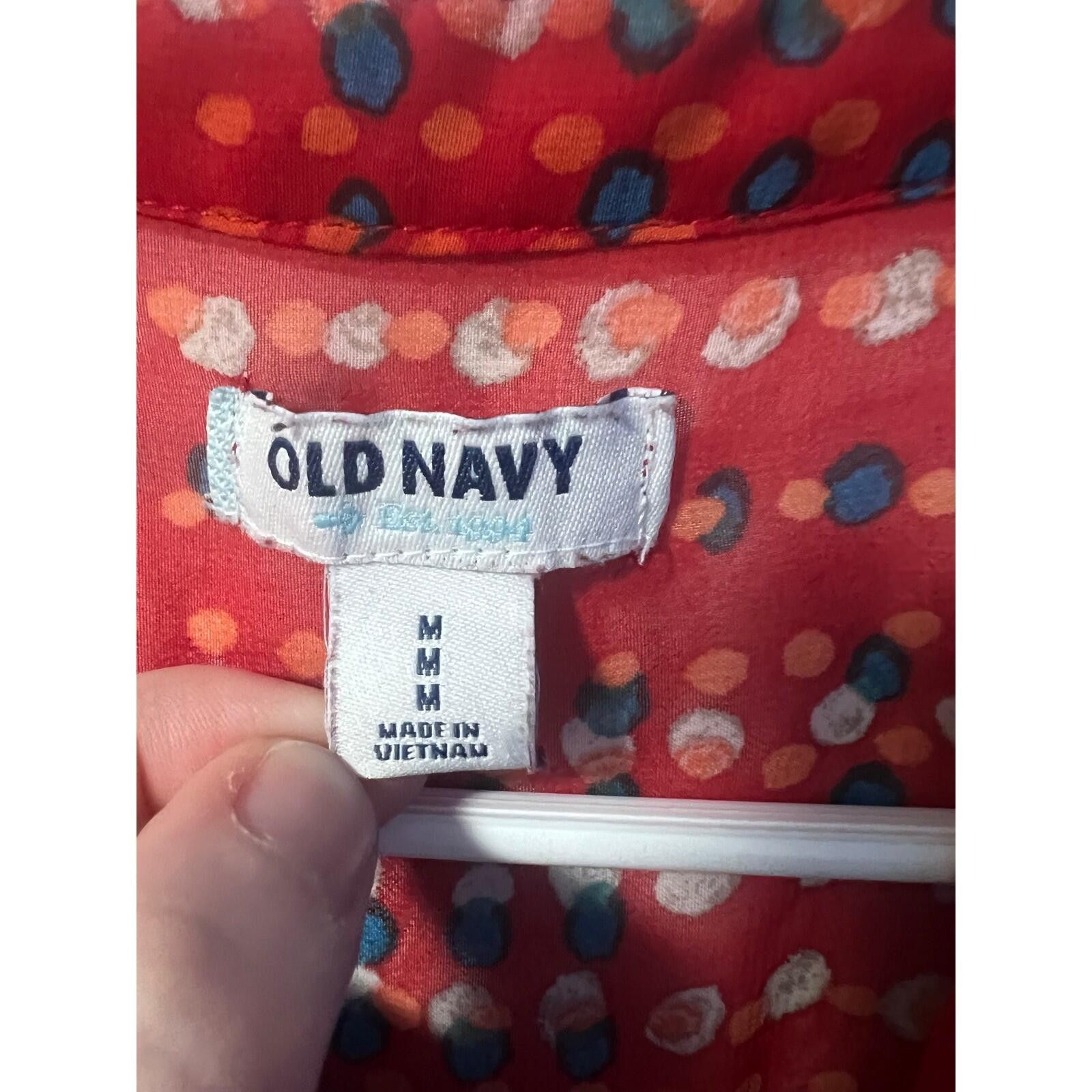 Old Navy Old Navy Womens Red Polka Dot Blouse Size M 3/4 Sleeve Size M / US 6-8 / IT 42-44 - 6 Thumbnail