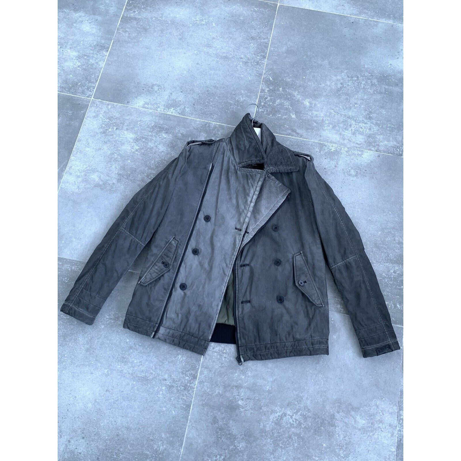 Diesel Mens DIESEL Garment DYED Pea Coat Corduroy Jacket L EU 50 52 Size US L / EU 52-54 / 3 - 17 Thumbnail