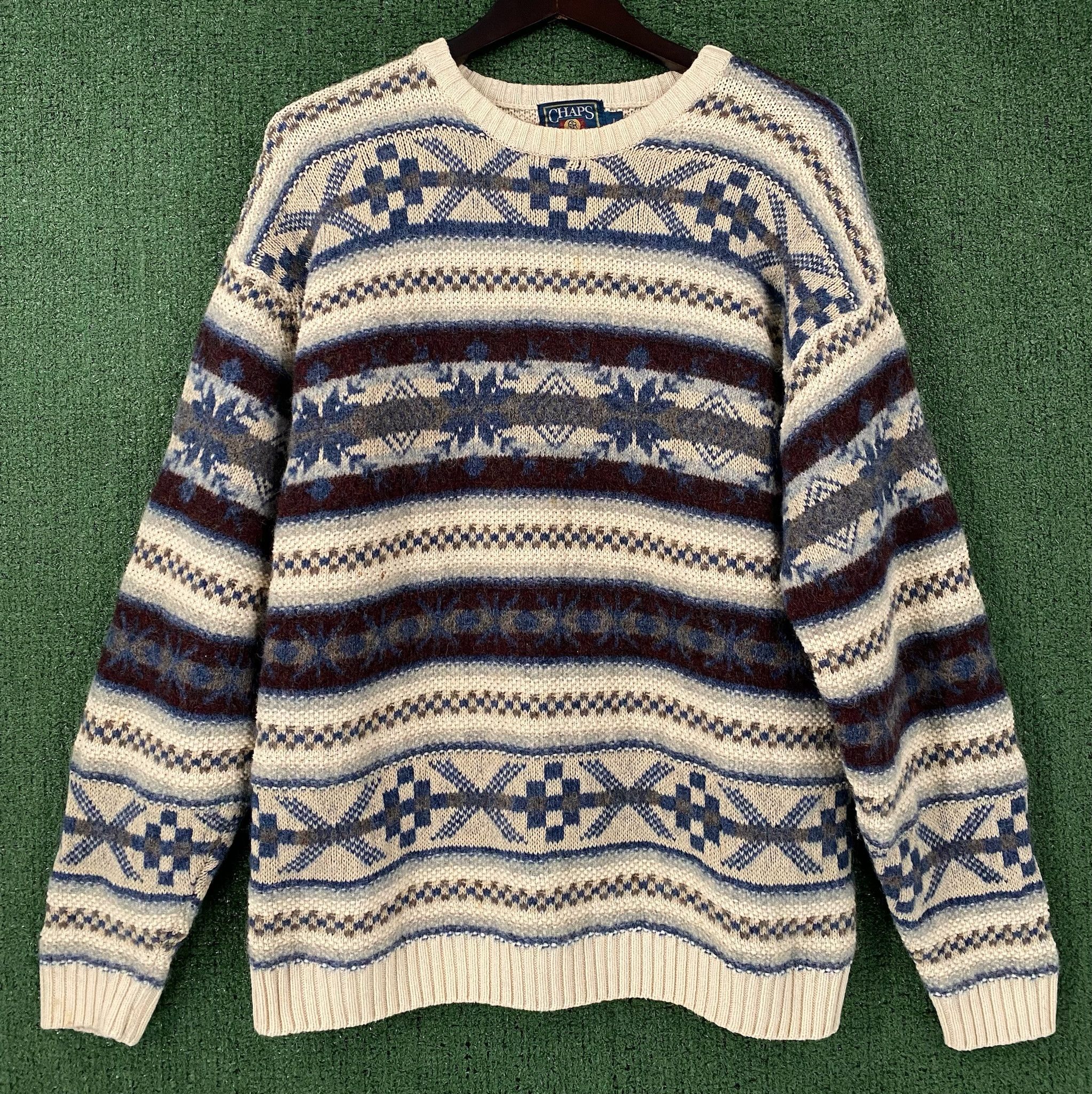 Chaps Ralph Lauren 90’s Chaps Ralph Lauren Fair Isle Sweater Medium Size US M / EU 48-50 / 2 - 1 Thumbnail