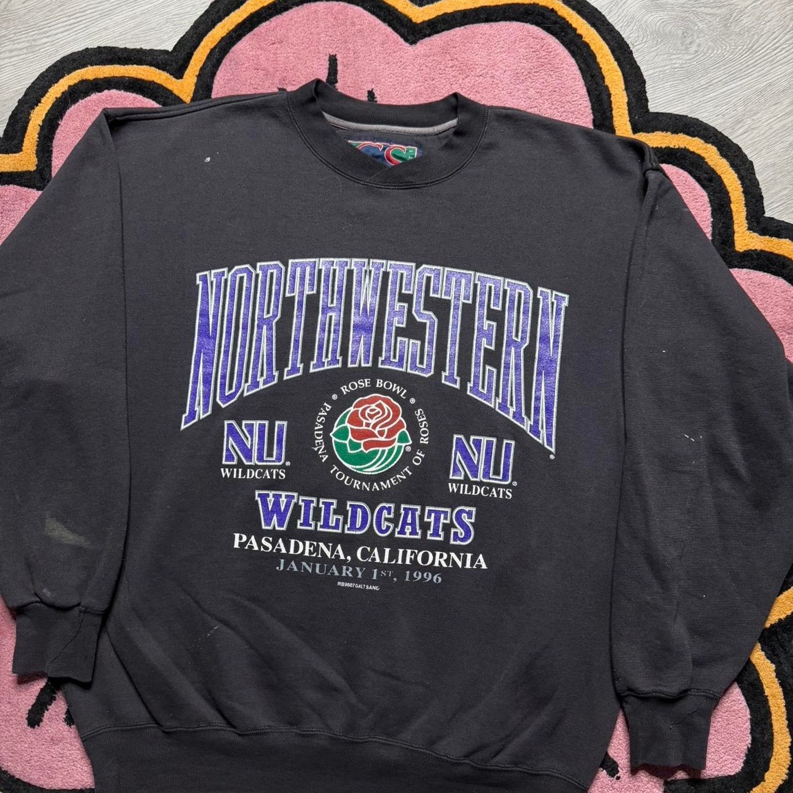 NCAA × Vintage Vintage GS Sport Northwestern Wildcats Rose Bowl Sweatshirt Size US L / EU 52-54 / 3 - 2 Thumbnail