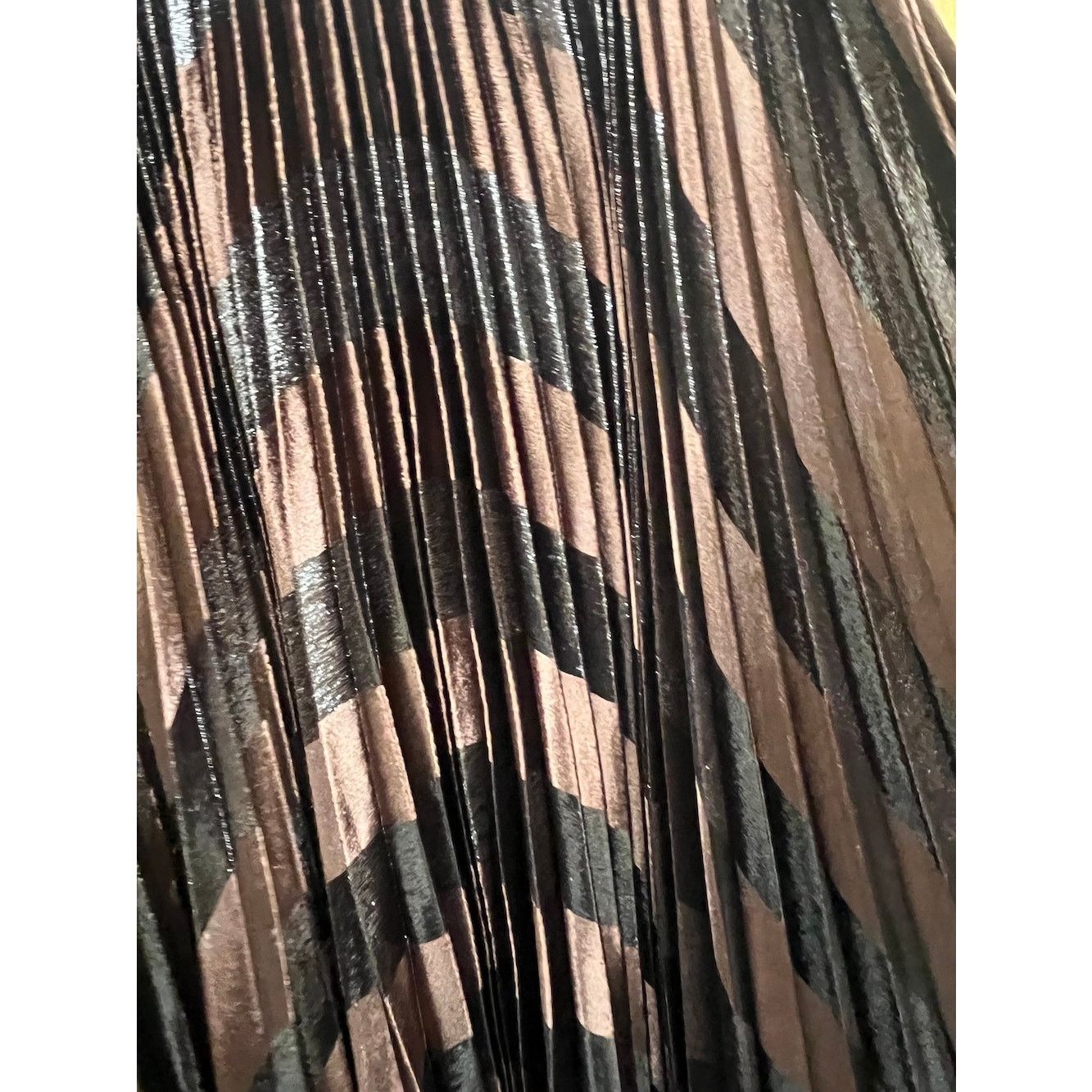 Dolce & Gabbana Dolce & Gabbana Brown Metallic Velvet Pleated Long Skirt 36 Size 25" / US 0 / IT 36 - 7 Thumbnail