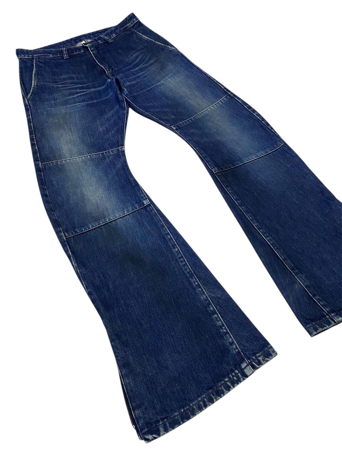 junhashimoto 💃Junhashimoto Curved Leg Flare Denim Jeans Size US 30 / EU 46 - 21 Thumbnail