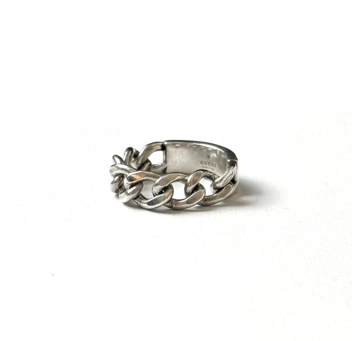 Gucci Gucci .925 Silver Teal Chain Ring Size ONE SIZE - 6 Thumbnail