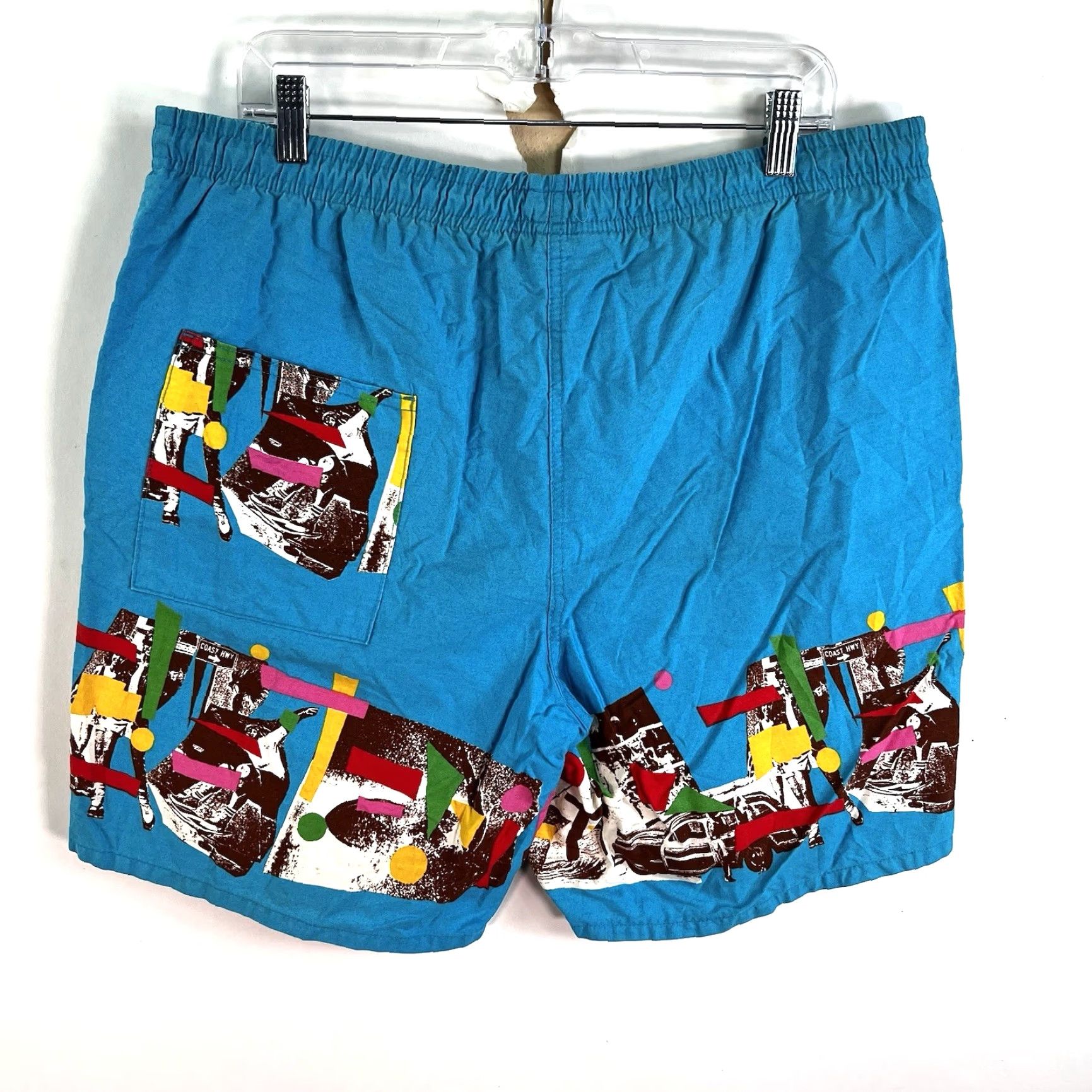 Vintage VINTAGE Weekends Beach Board Shorts Mens XL Blue Graphic 90s Chino Style USA Size US 36 / EU 52 - 7 Thumbnail