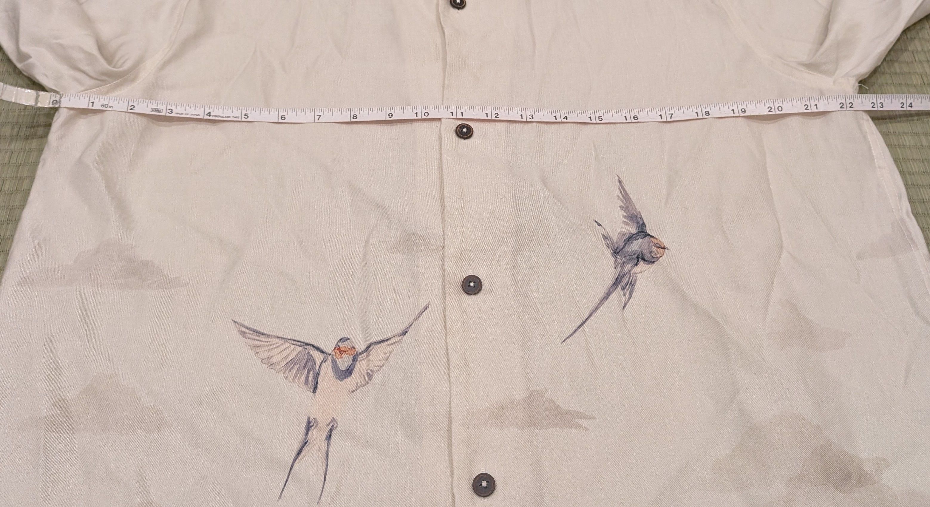Other Manaaki Mana Camp Collar Lyocell/Linen Shirt Bird Print Size US L / EU 52-54 / 3 - 5 Thumbnail