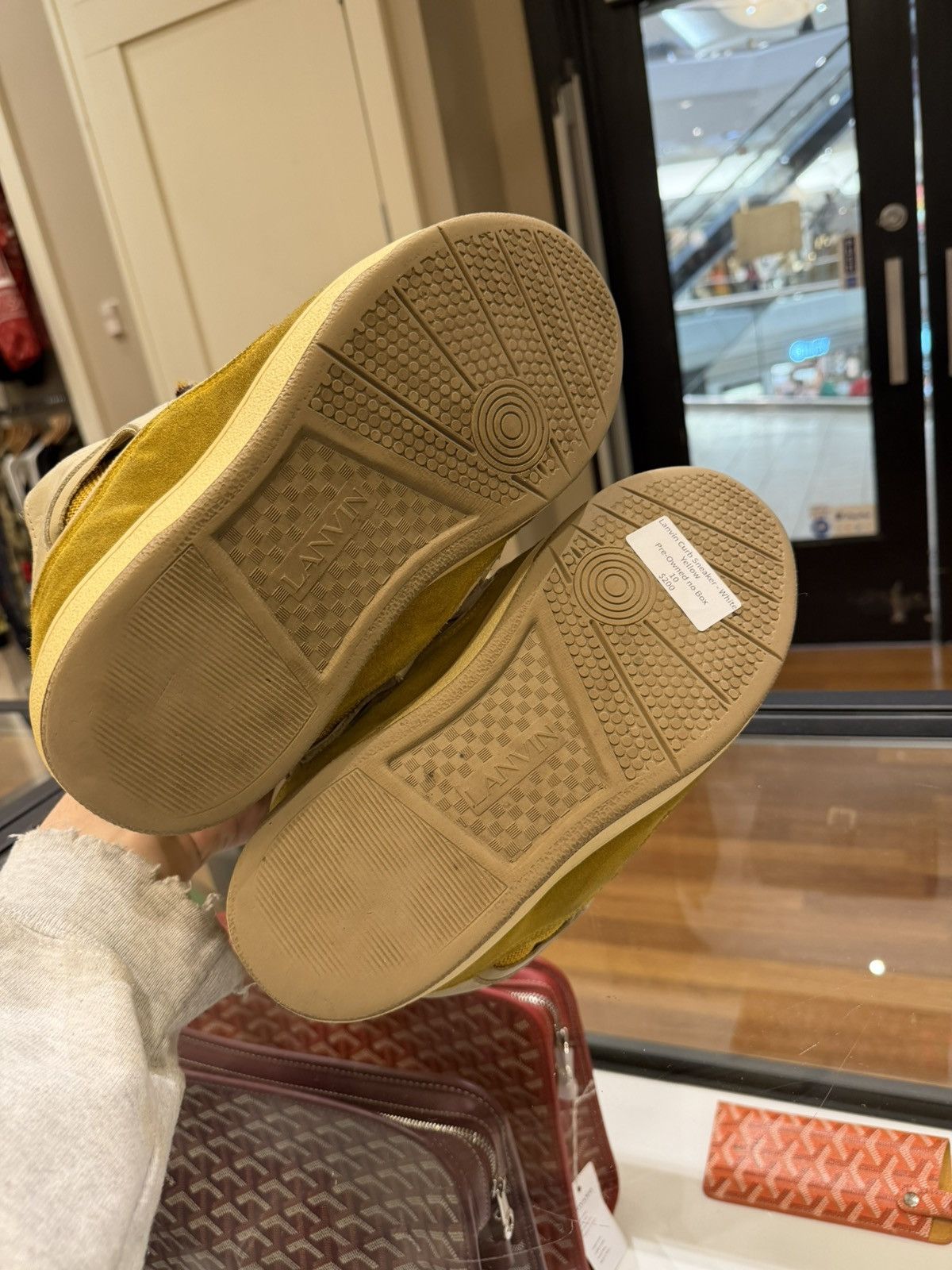 Lanvin Lanvin Oversized Curb Sneaker - Yellow white Size US 10 / EU 43 - 7 Thumbnail