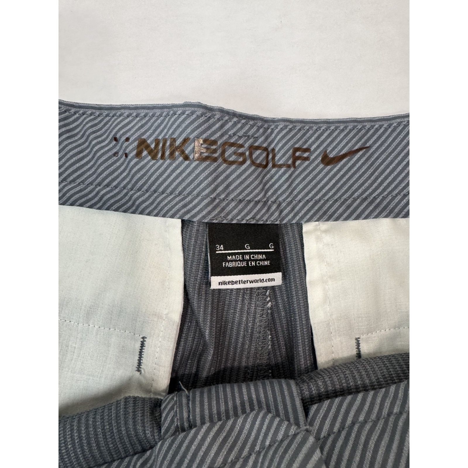 Nike Nike Golf Performance Shorts Men Gray Striped 11" 34 Size US 34 / EU 50 - 6 Thumbnail