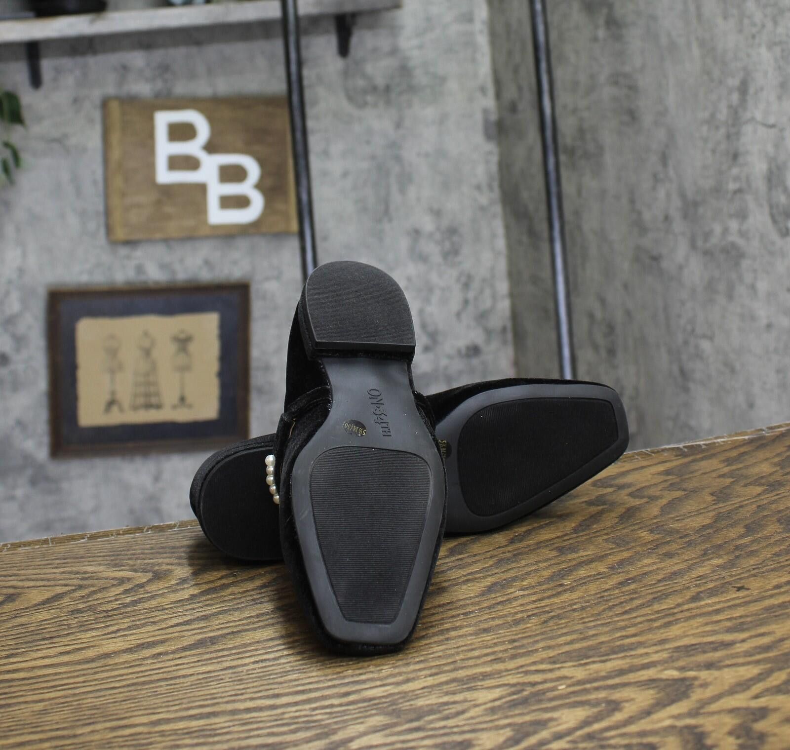Other Nwt On 34th Mary-jane Flats 10019682600 Black Velvet 5.5m Size US 5.5 / IT 35.5 - 5 Thumbnail