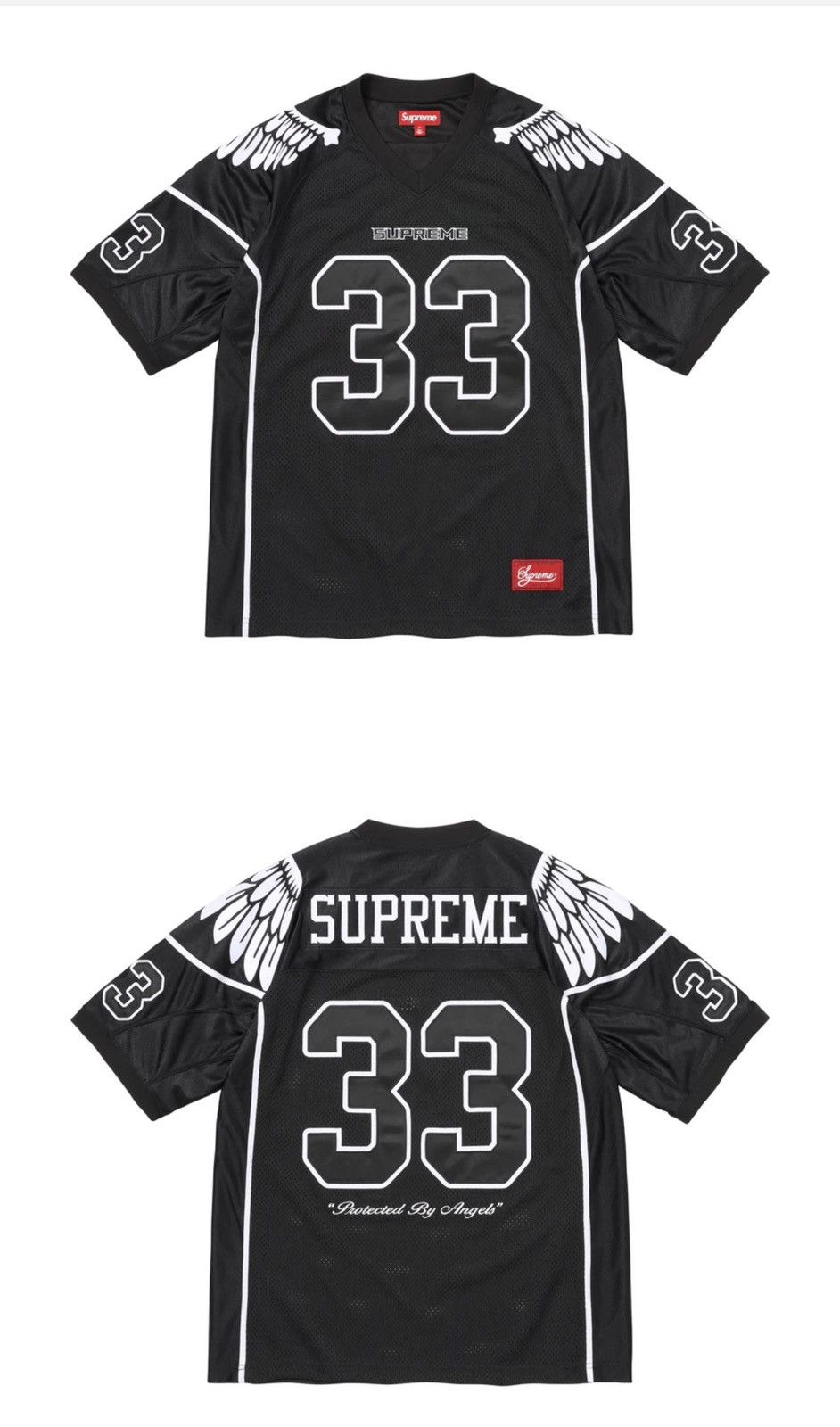 Supreme Supreme Wings Football Jersey Black | Grailed